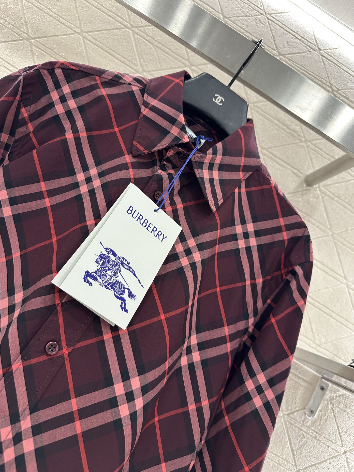 ♥BBR*♥2025新品上架 宽松廓形翻领格纹衬衫定制YB精梳全棉材质，质感光泽，品相高级，廓形Over