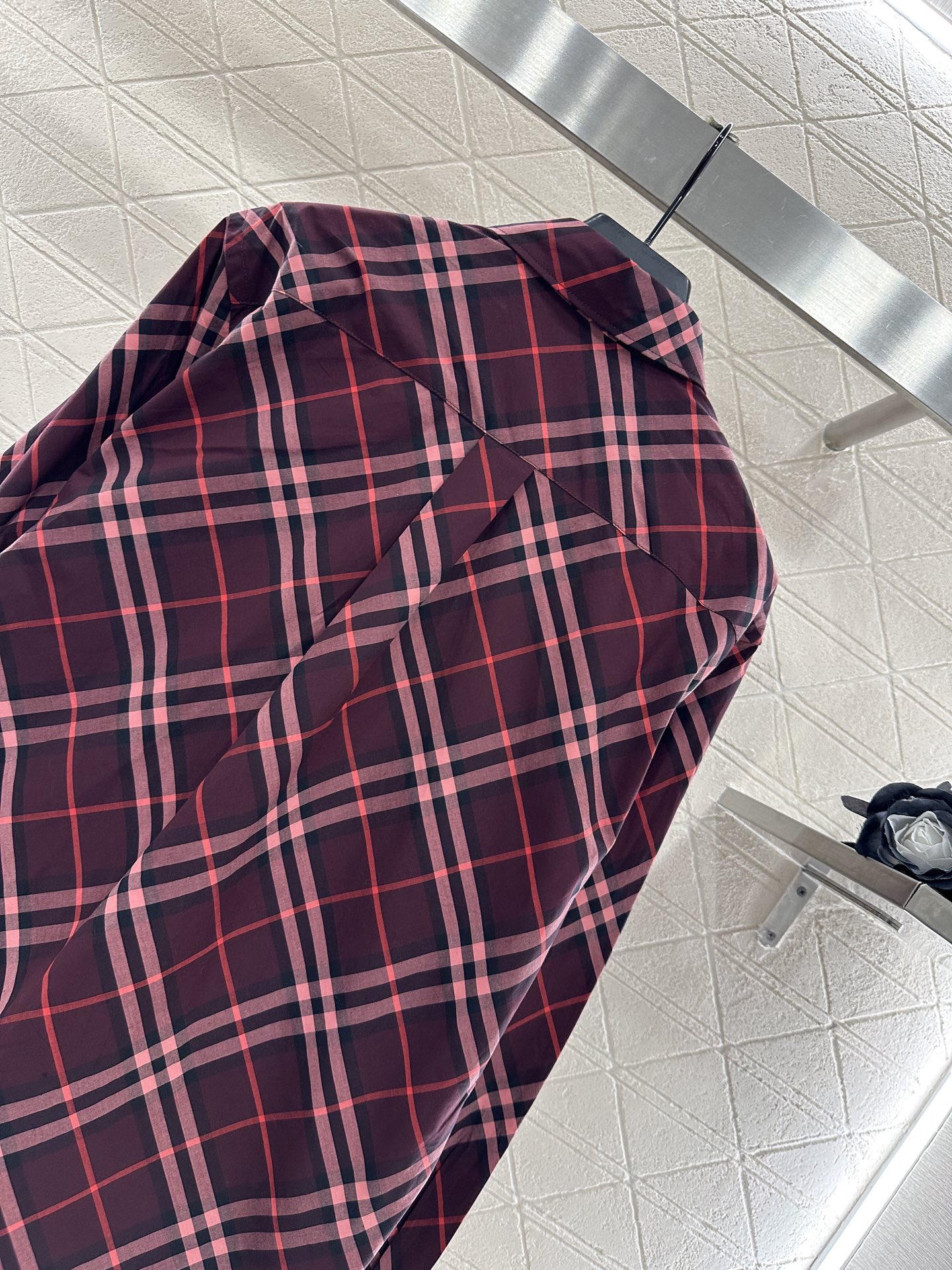 ♥BBR*♥2025新品上架 宽松廓形翻领格纹衬衫定制YB精梳全棉材质，质感光泽，品相高级，廓形Over