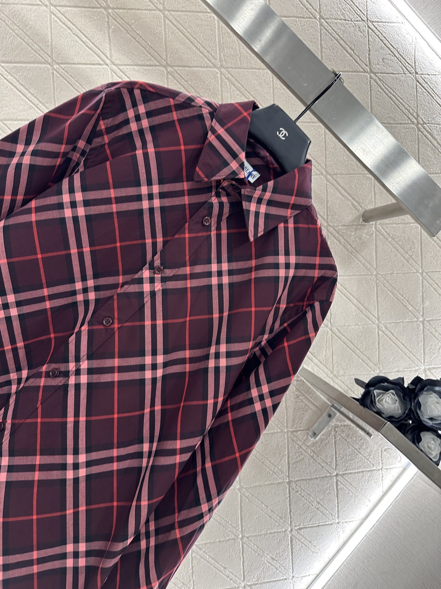 ♥BBR*♥2025新品上架 宽松廓形翻领格纹衬衫定制YB精梳全棉材质，质感光泽，品相高级，廓形Over