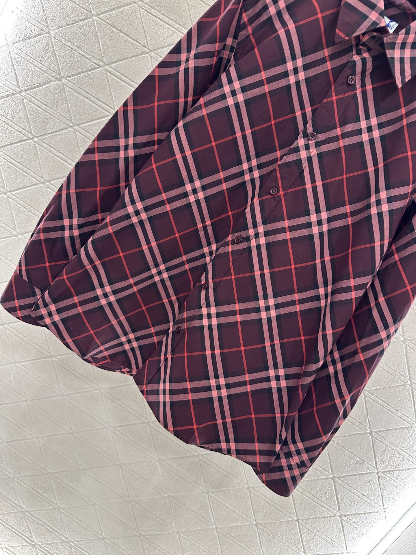 ♥BBR*♥2025新品上架 宽松廓形翻领格纹衬衫定制YB精梳全棉材质，质感光泽，品相高级，廓形Over