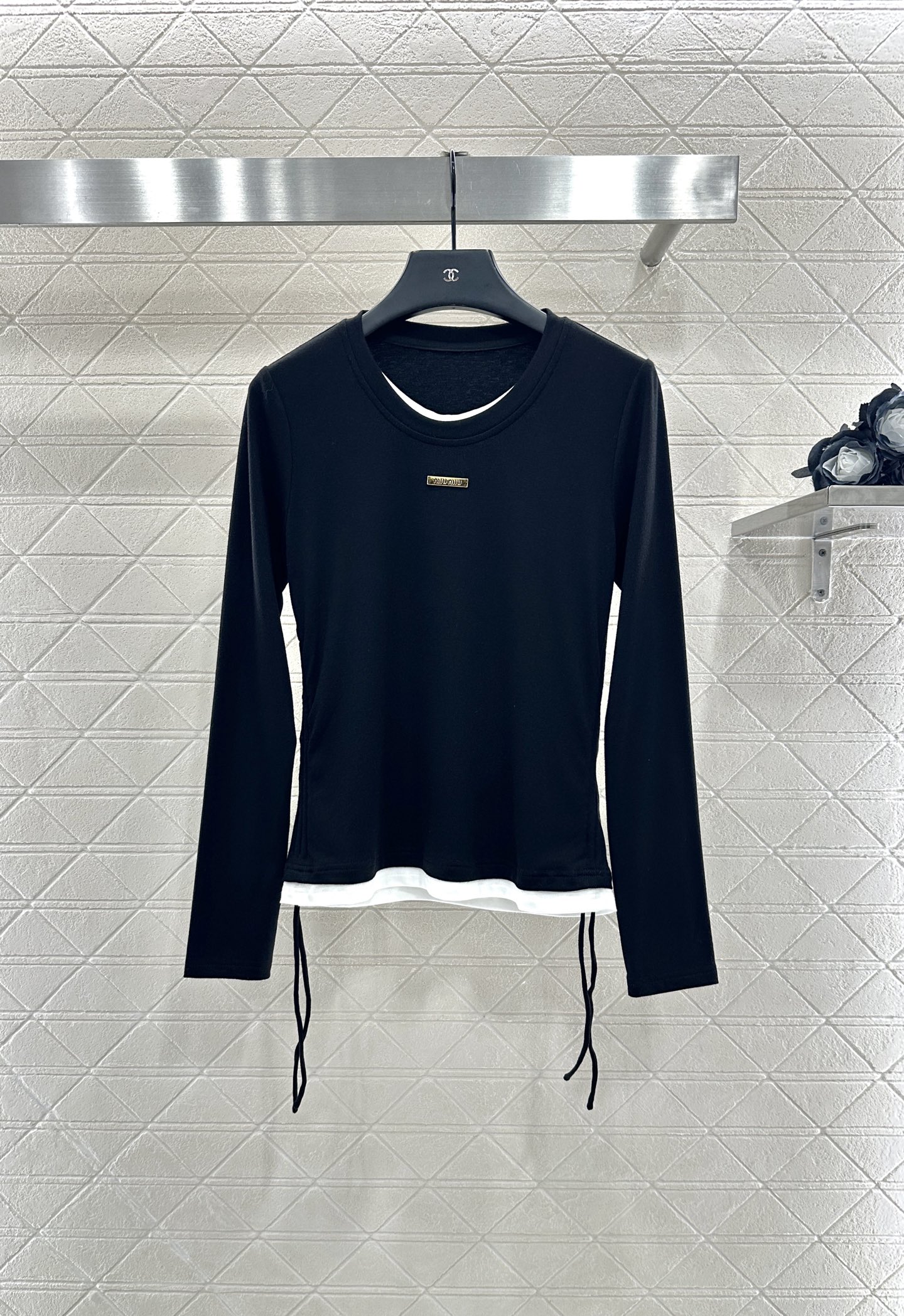 ♥ Miumi*♥2025新品上架 假两件圆领长袖半裙套装定制YB棉毛材质，亲肤透气，弹力十足，圆领假两