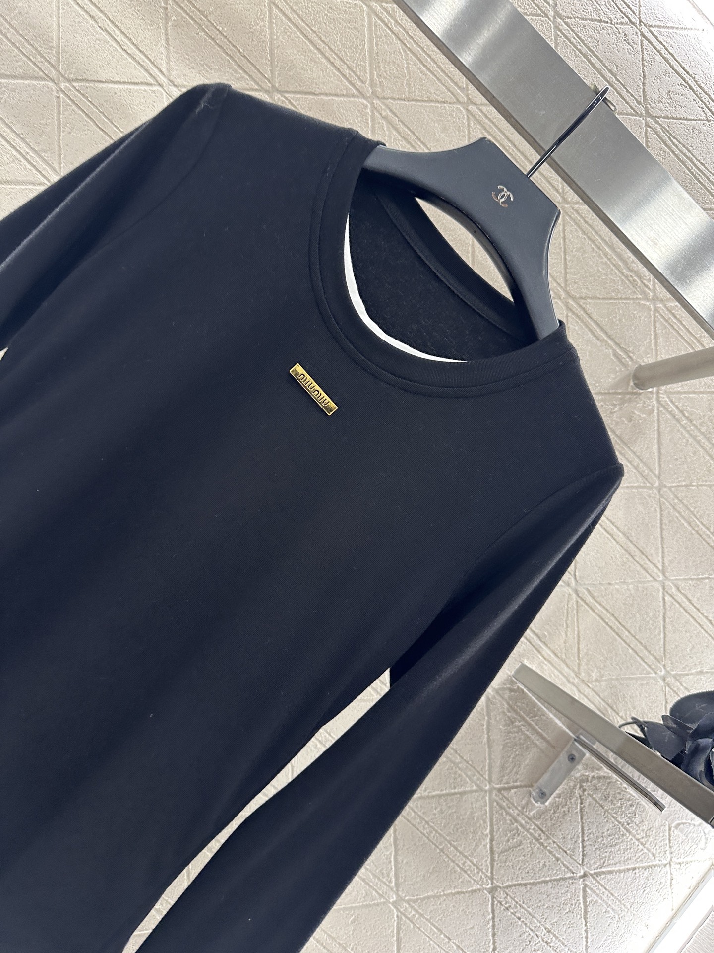 ♥ Miumi*♥2025新品上架 假两件圆领长袖半裙套装定制YB棉毛材质，亲肤透气，弹力十足，圆领假两