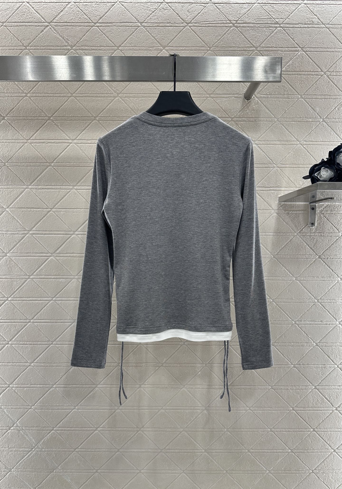 ♥ Miumi*♥2025新品上架 假两件圆领长袖半裙套装定制YB棉毛材质，亲肤透气，弹力十足，圆领假两