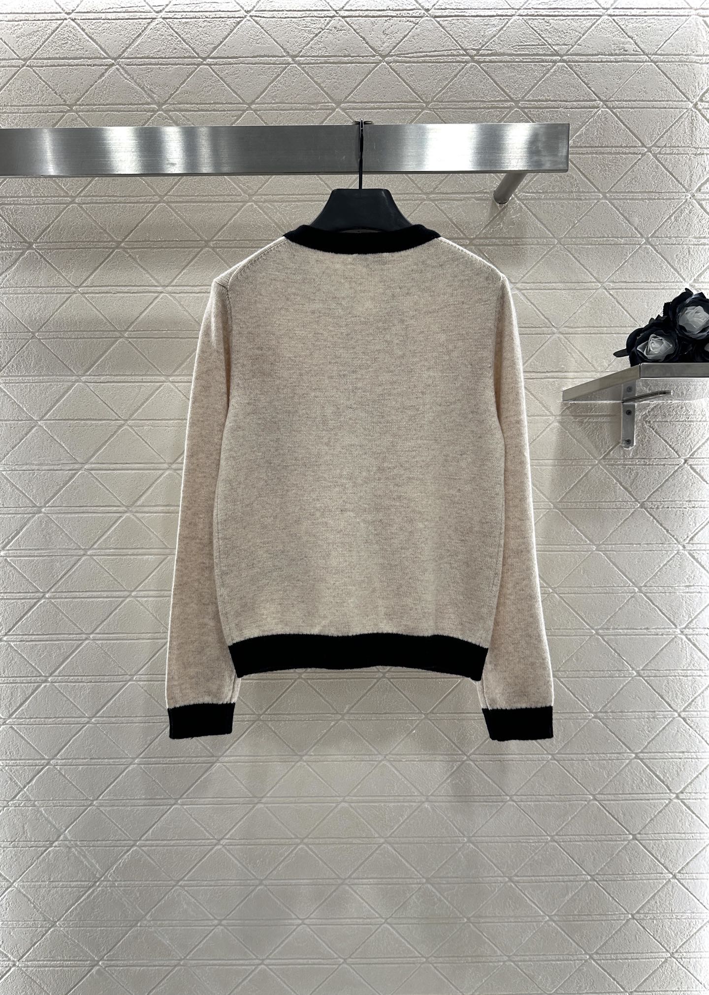 ♥Chane*♥2025新品上架 撞色口袋针织长袖短裙套装定制YB羊绒纱线织造，质感光泽，柔软亲肤，圆领