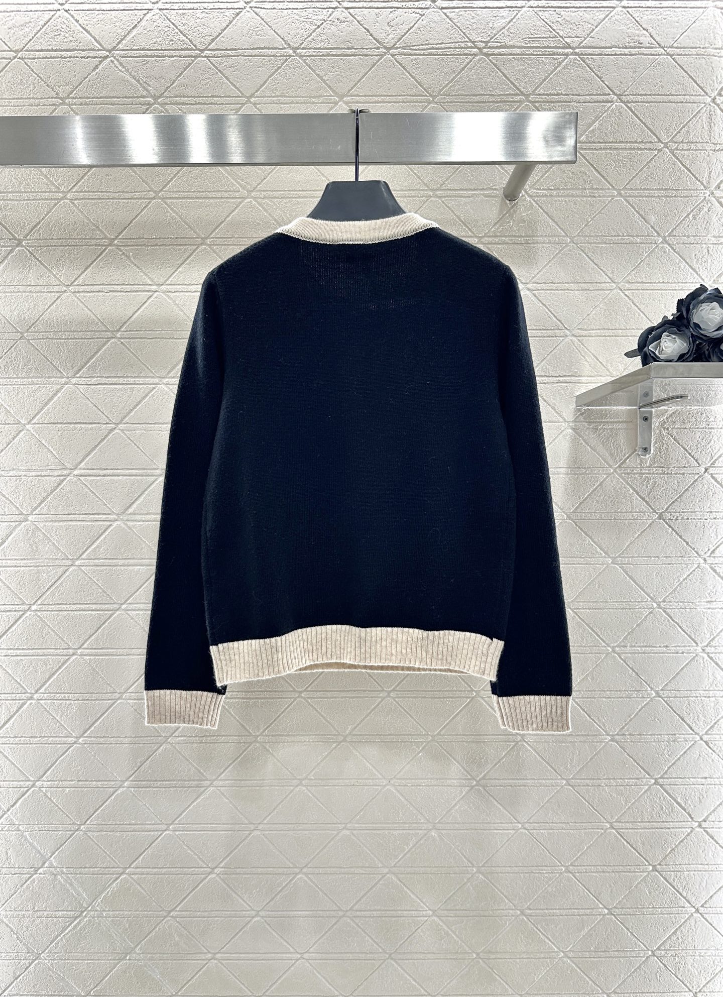 ♥Chane*♥2025新品上架 撞色口袋针织长袖短裙套装定制YB羊绒纱线织造，质感光泽，柔软亲肤，圆领