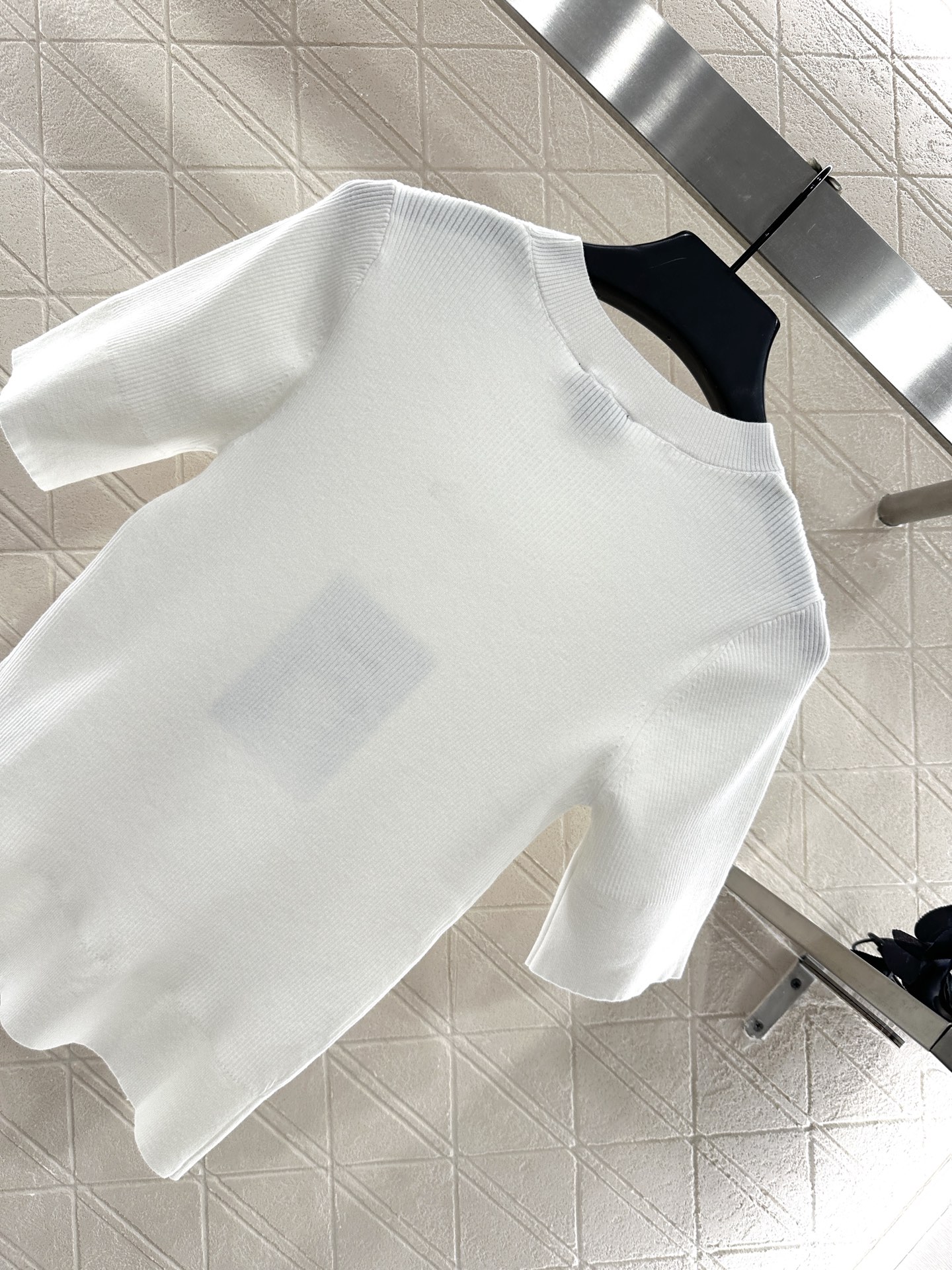 ♥Chane*♥2025新品上架 蝴蝶结圆领短袖毛衣定制YB棉毛纱线织造，柔软细腻，质感舒适，圆领针织短