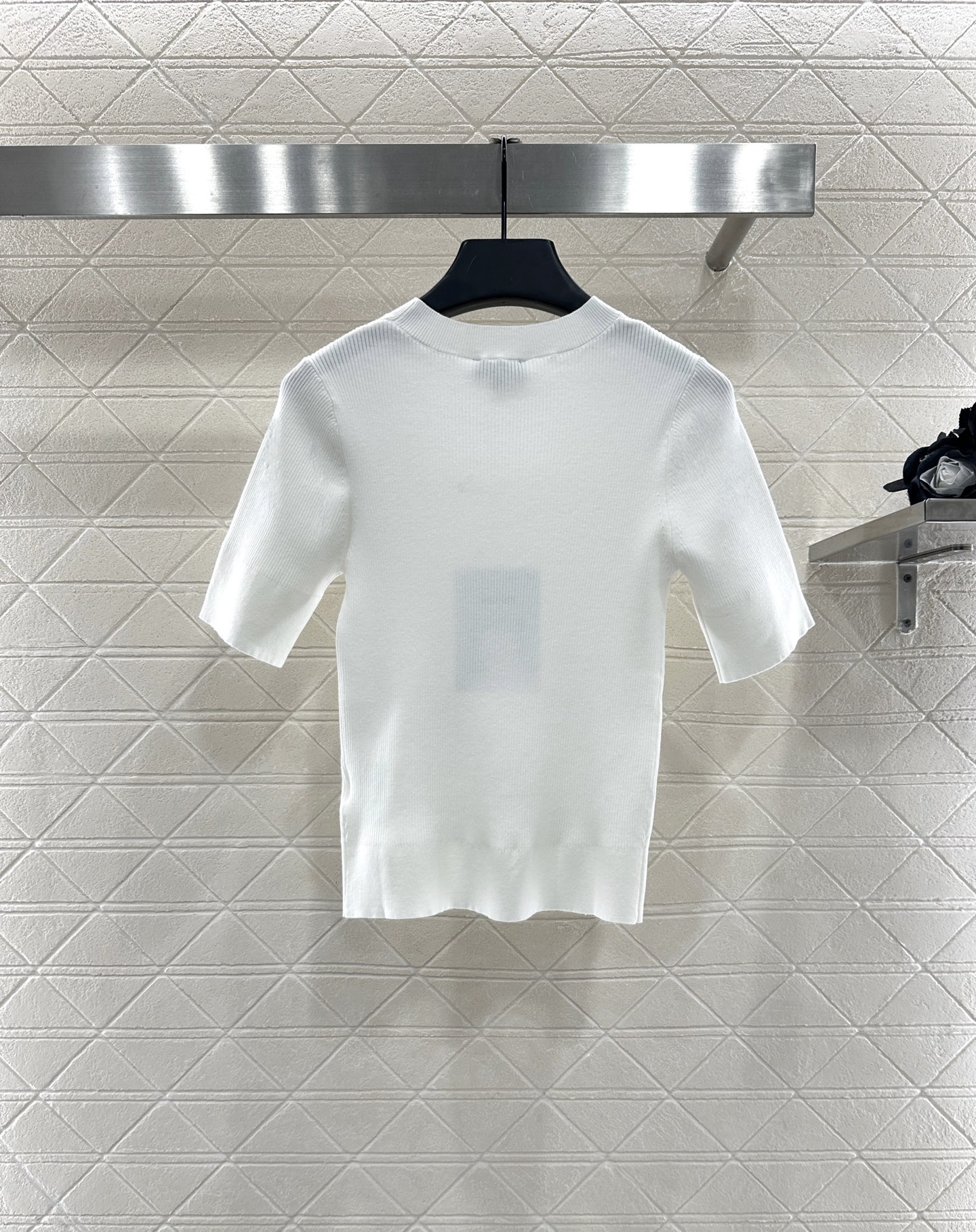 ♥Chane*♥2025新品上架 蝴蝶结圆领短袖毛衣定制YB棉毛纱线织造，柔软细腻，质感舒适，圆领针织短