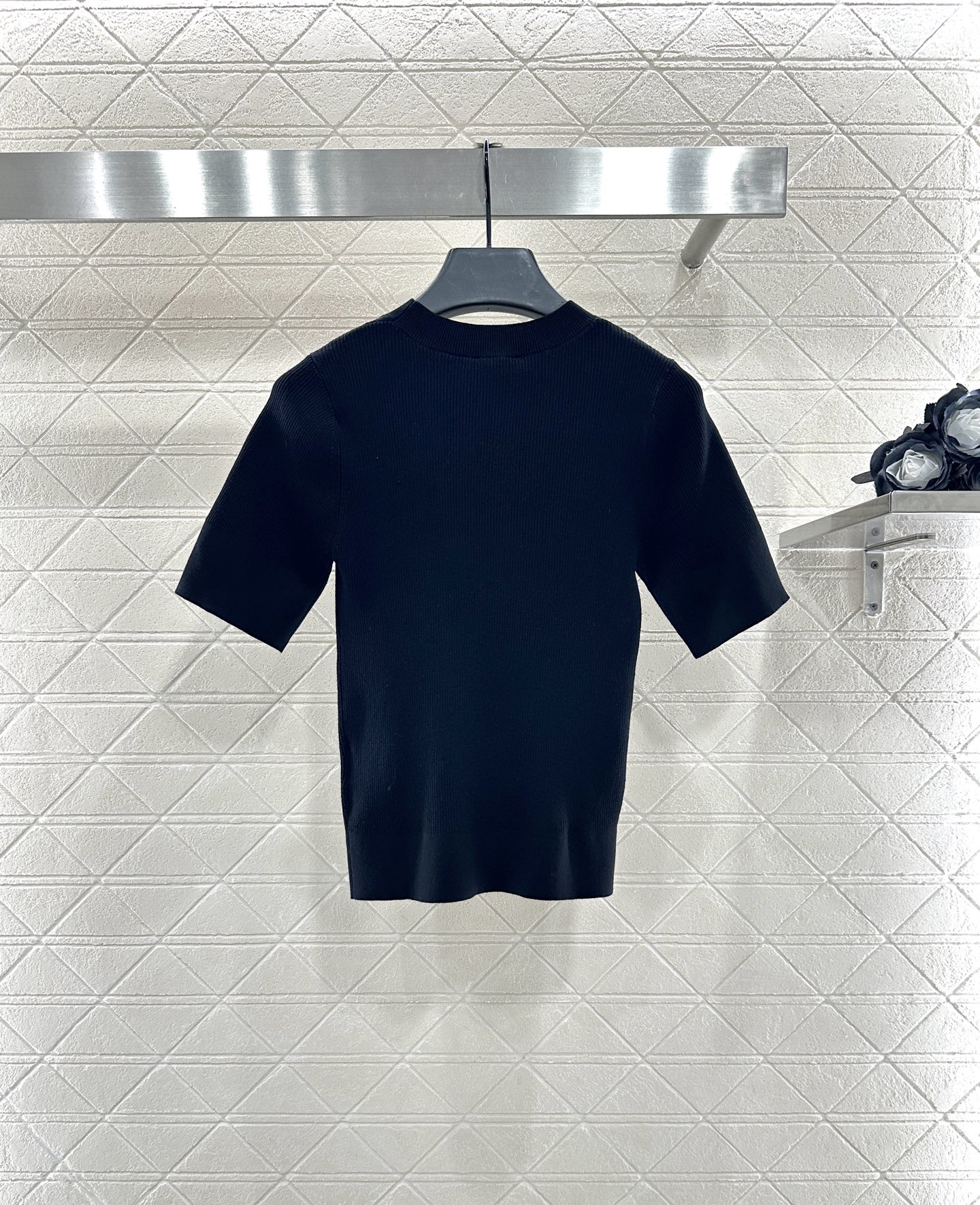 ♥Chane*♥2025新品上架 蝴蝶结圆领短袖毛衣定制YB棉毛纱线织造，柔软细腻，质感舒适，圆领针织短