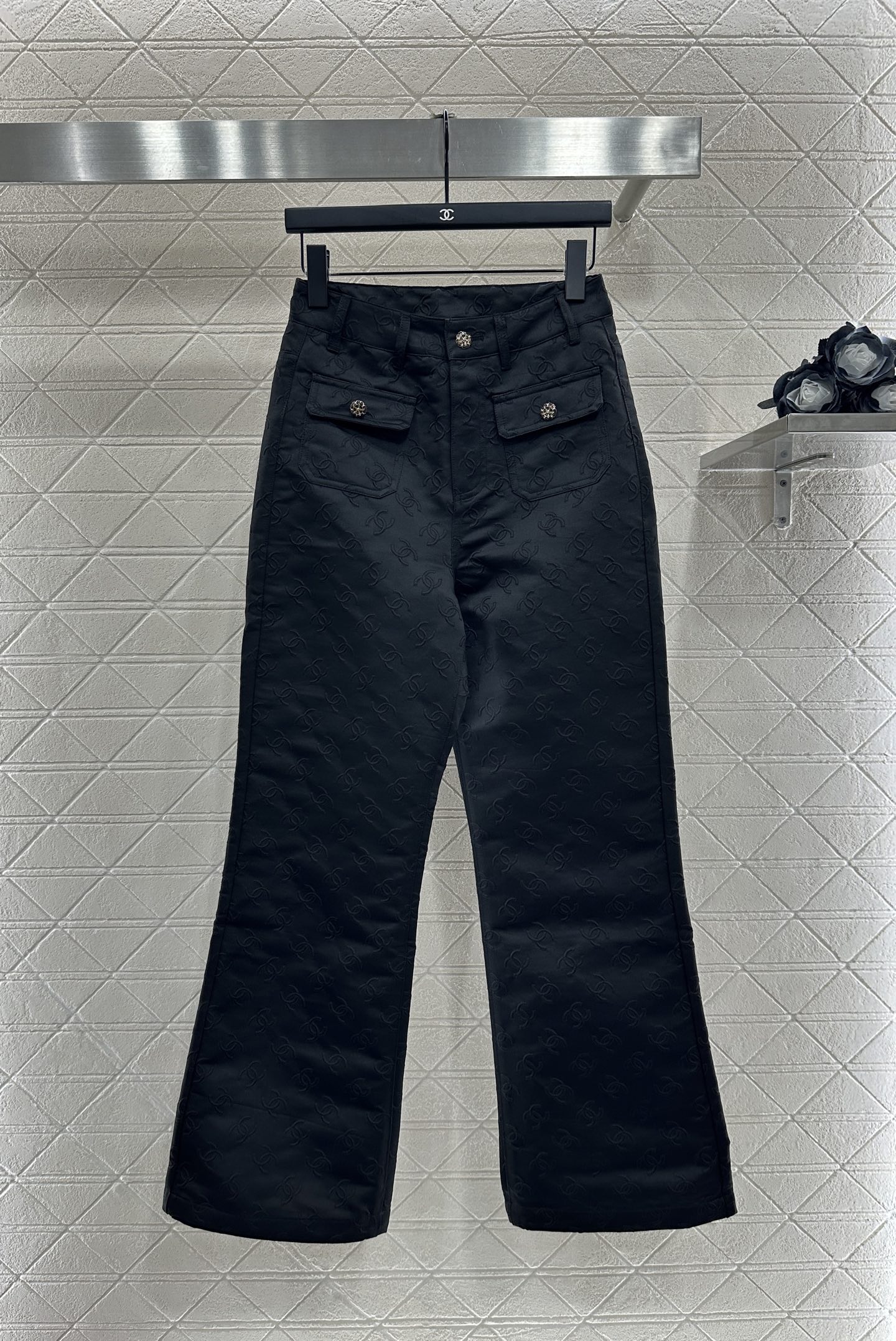 ♥Chane*♥2025新品上架 提花夹克外套长裤套装定制YB提花材质，质感高级，品相十足，通体双C满铺