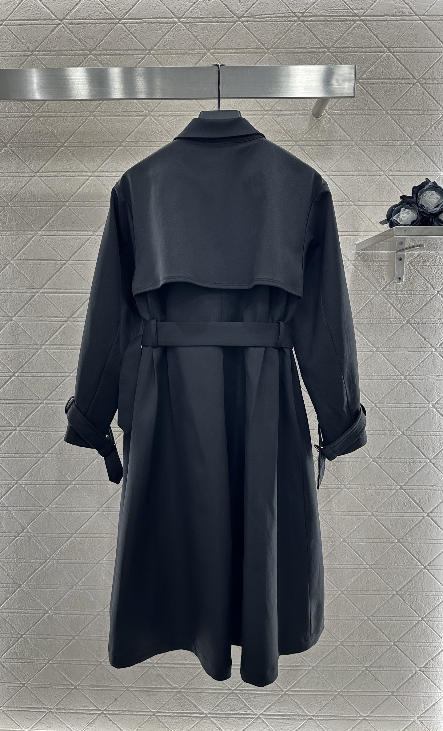 ♥Dio*♥2025新品上架 翻领腰带风衣外套定制YB进口风衣材质，工艺处理，挺括有型，质感高级，翻领长