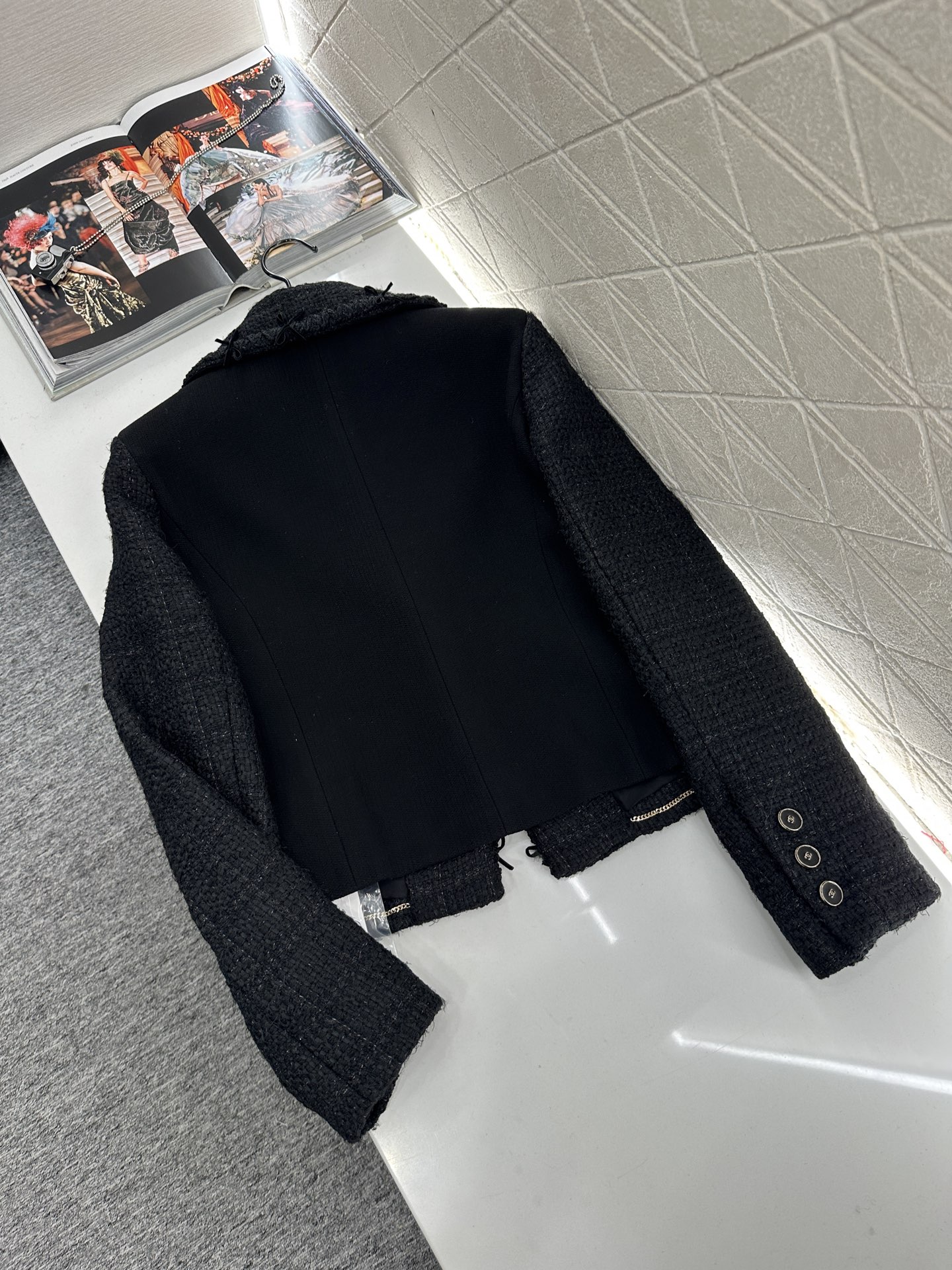 ♥Chane*♥2025新品上架 翻领蝴蝶结捆边编织洋装定制YB进口粗纺羊毛呢材质，质感高级，品相十足，