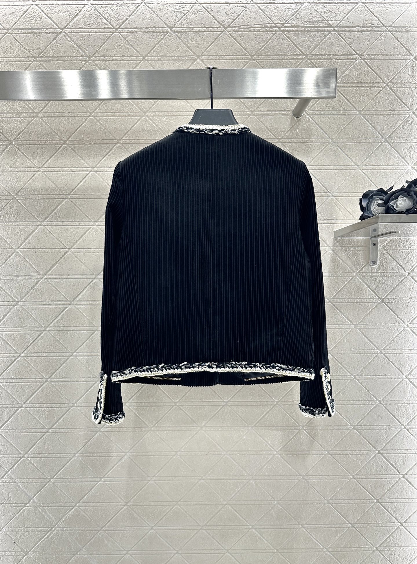 ♥Chane*♥2025新品上架 撞色捆边灯芯绒洋装外套定制YB进口灯芯绒材质，肌理明显，质感上乘，圆领