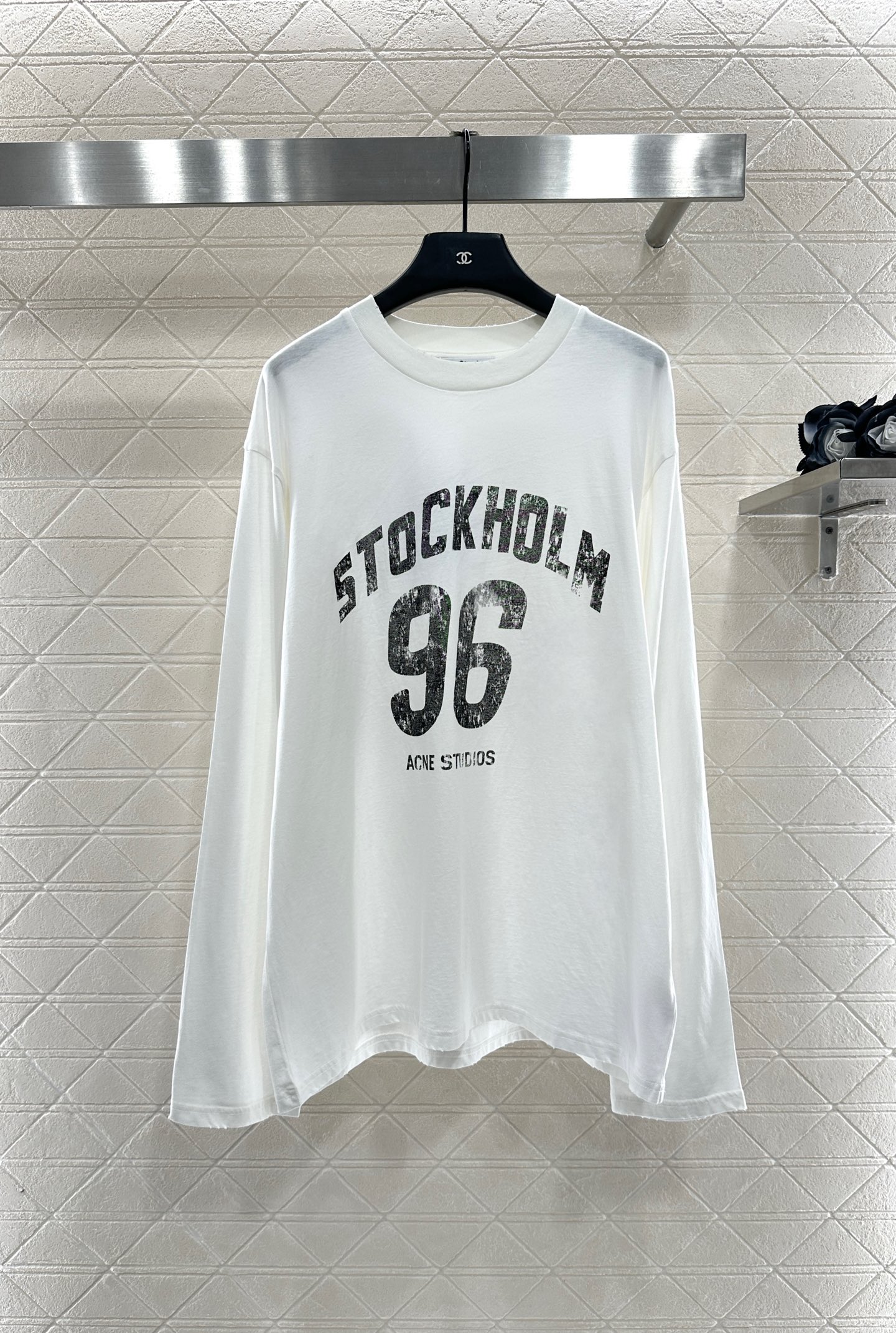 ♥Acne studio*♥2025新品上架 圆领字母印花长袖上衣定制YB斜纹全棉材质，质感细腻，穿搭舒