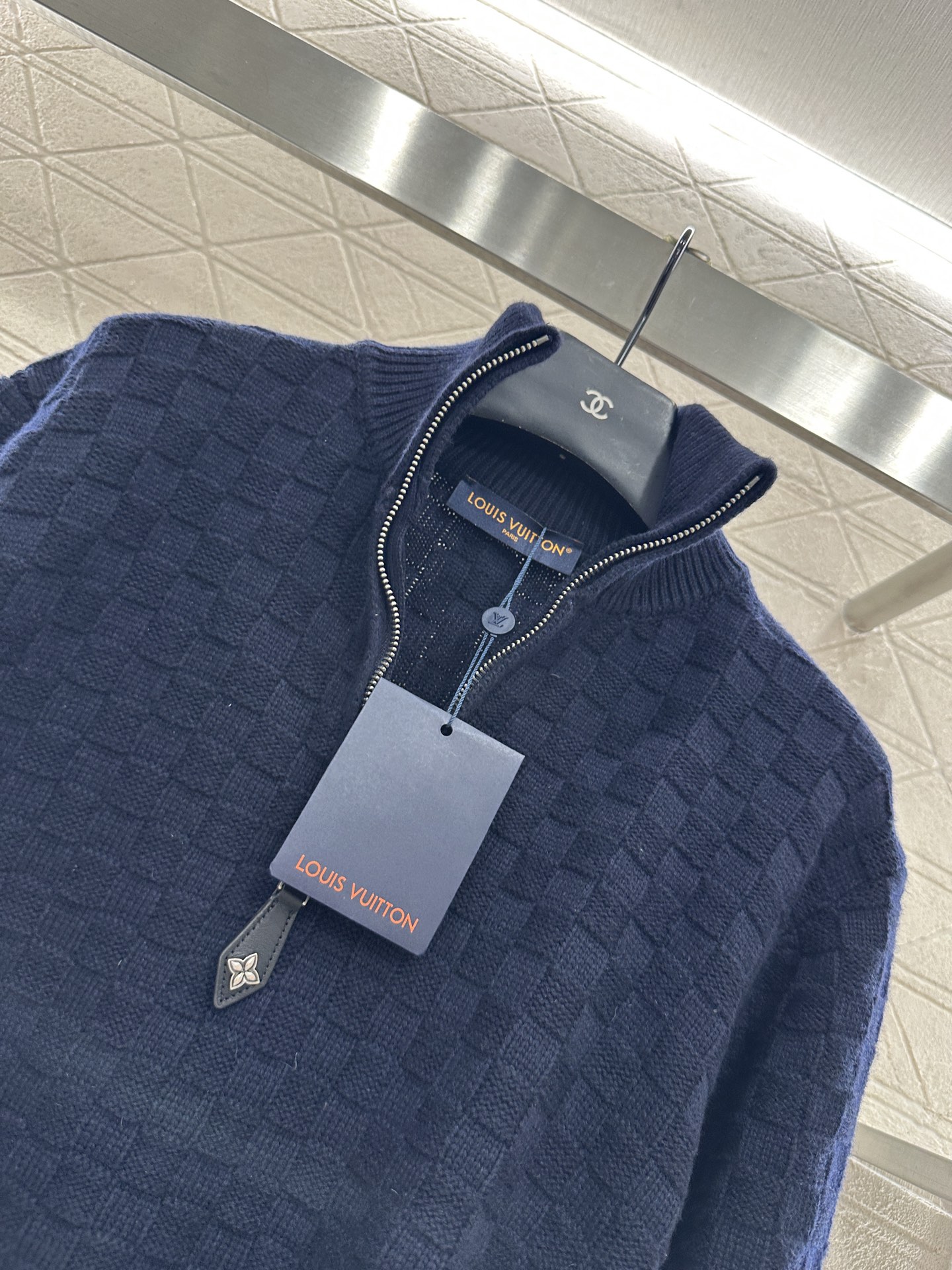 ♥Louis vuitt*♥2025新品上架 高领拉链针织套头毛衣定制YB羊绒羊毛纱线织造，质感高级，舒