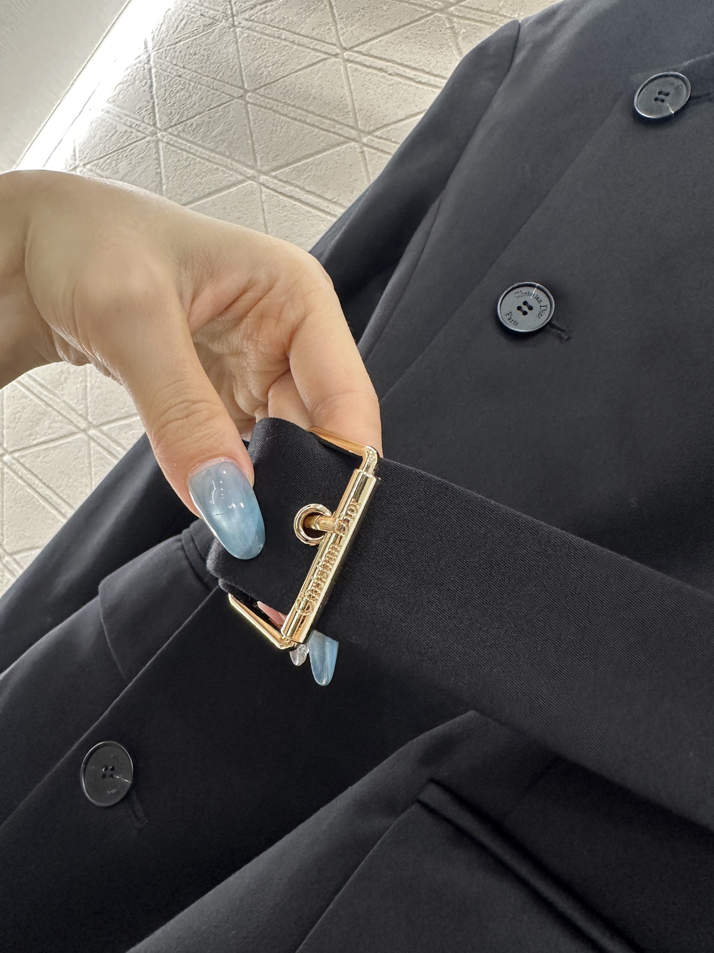 ♥Dio*♥2025新品上架 腰带翻领西装外套定制YB进口精仿羊毛材质，质感光泽，垂感更强，品相高级，翻