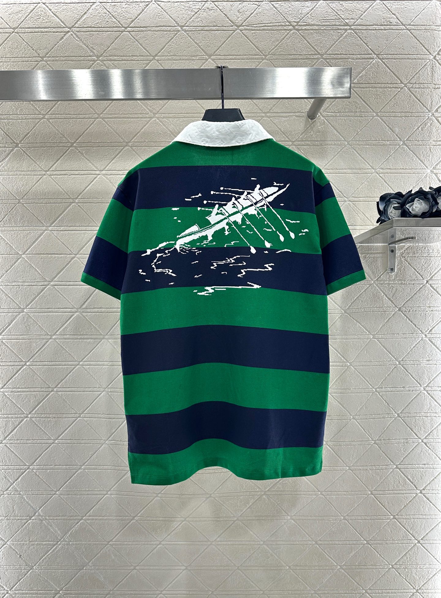 ♥Louis vuitto*♥2025新品上架 𝑝𝑜𝑙𝑜条纹短袖定制YB朱地全棉织造，弹力舒适，质感十足