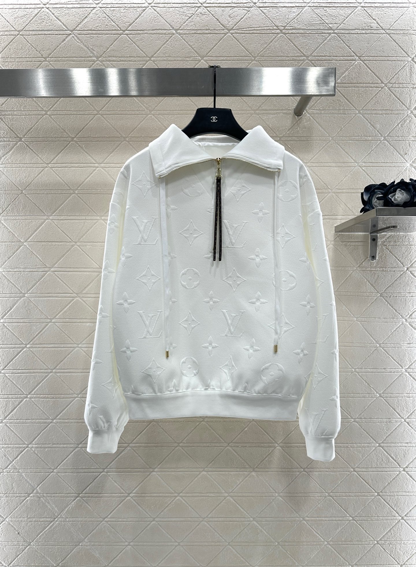 ♥Louis vuitto*♥2025新品上架 压花半开襟卫衣长裤套装定制YB进口压花材质，柔软亲肤，穿