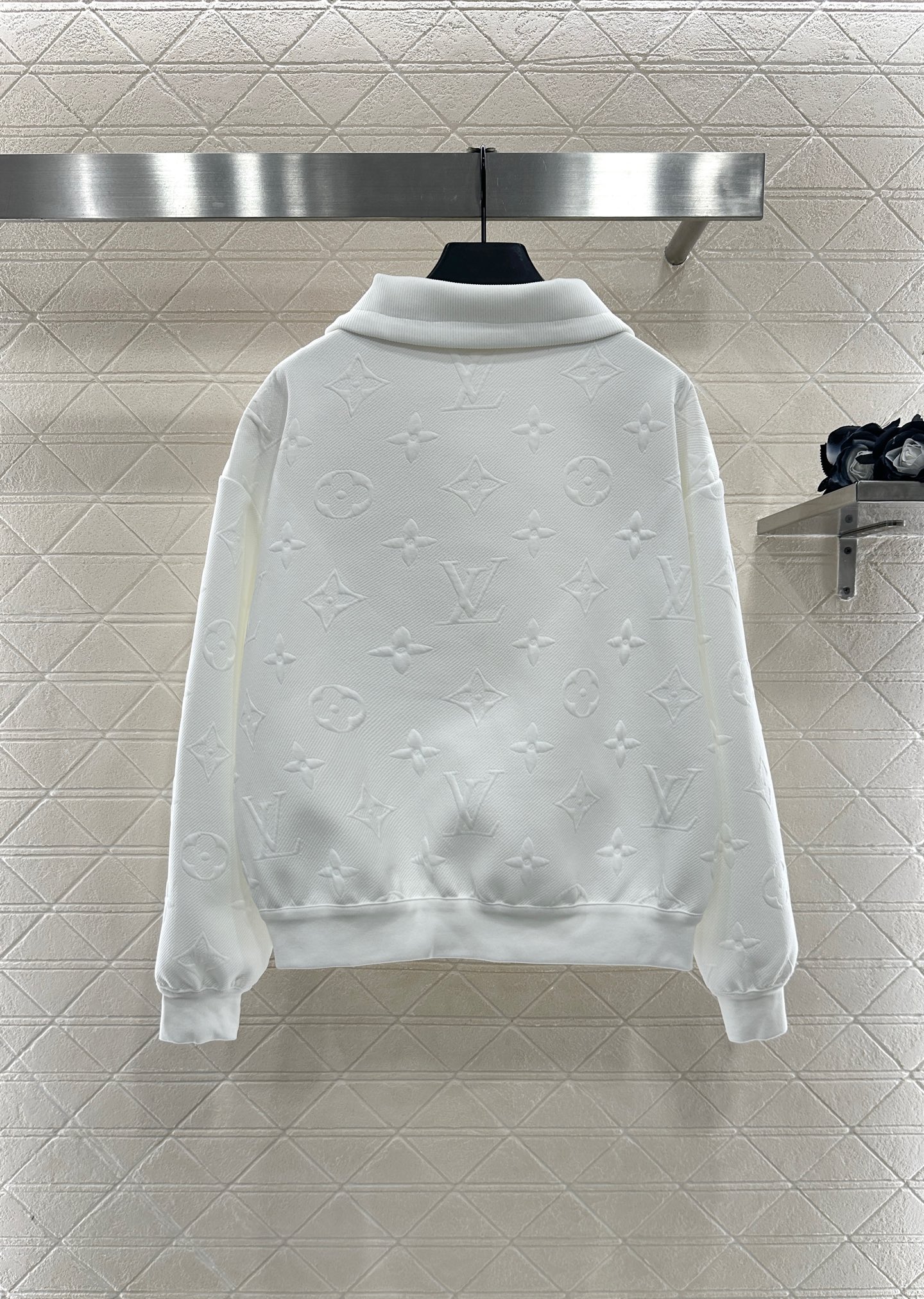 ♥Louis vuitto*♥2025新品上架 压花半开襟卫衣长裤套装定制YB进口压花材质，柔软亲肤，穿