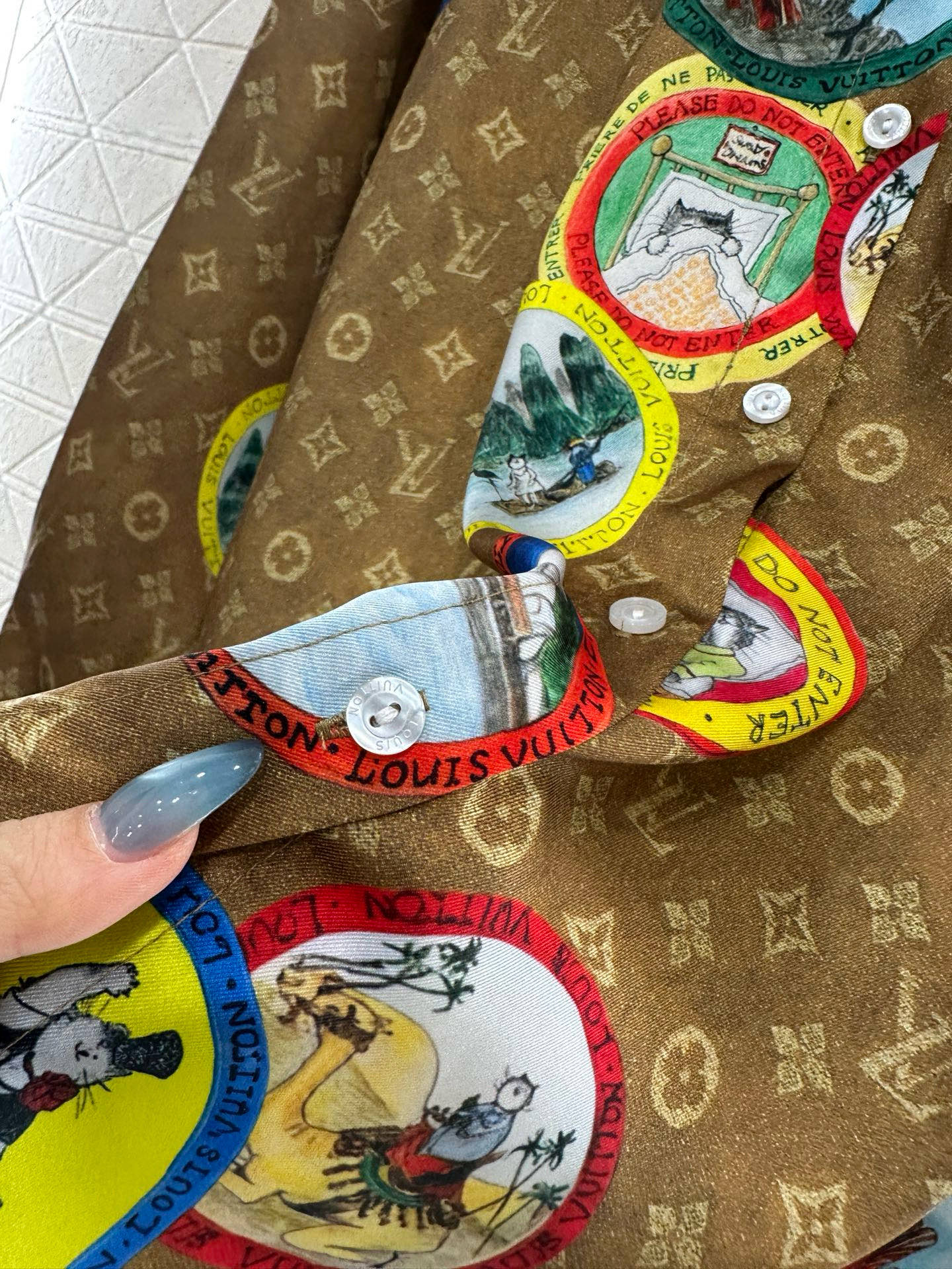 ♥Louis Vuitto*♥ 2025新品上架 活性满印睡衣短裤套装定制YB进口斜纹稠材质，亲肤舒适，