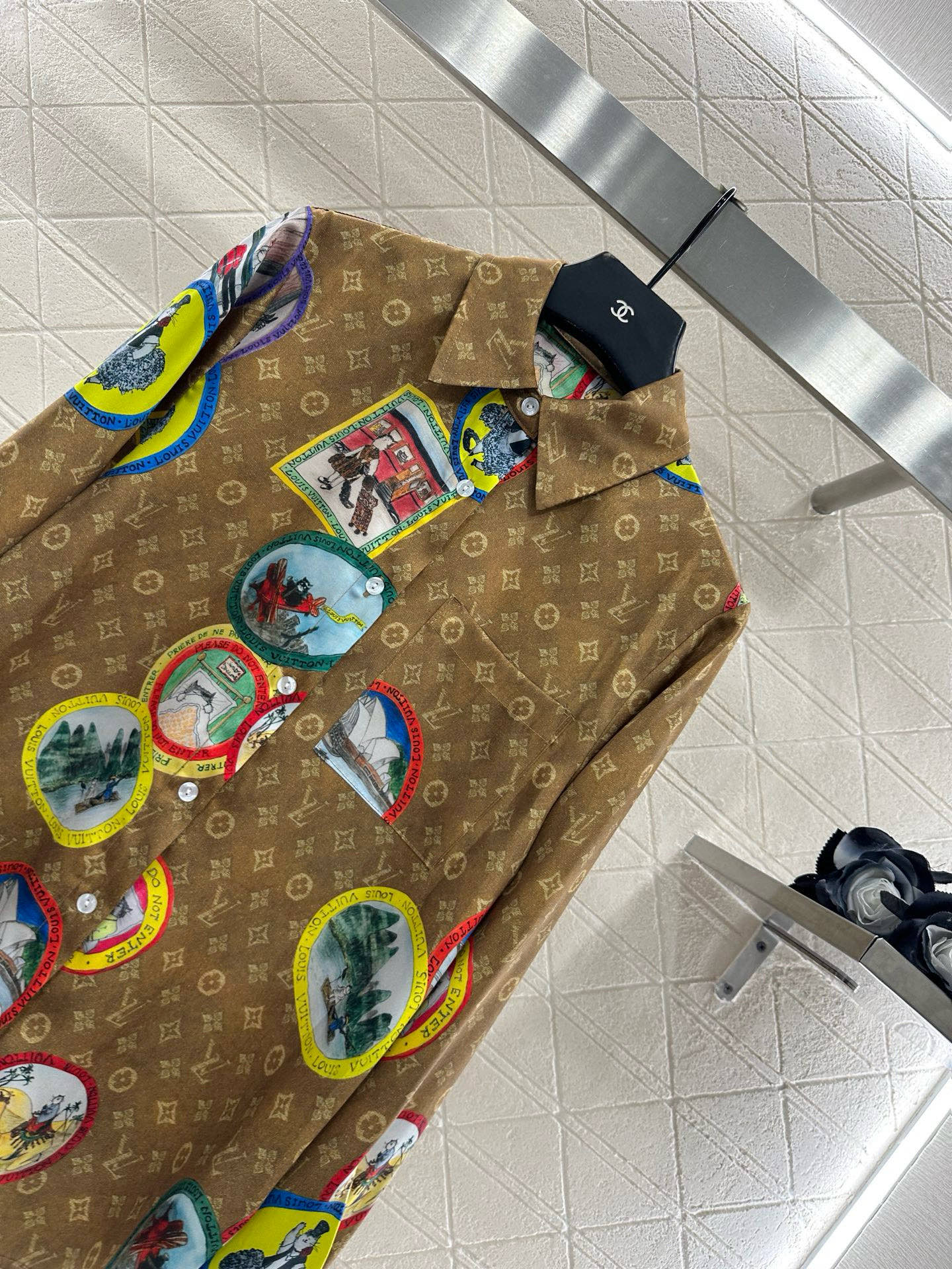 ♥Louis Vuitto*♥ 2025新品上架 活性满印睡衣短裤套装定制YB进口斜纹稠材质，亲肤舒适，