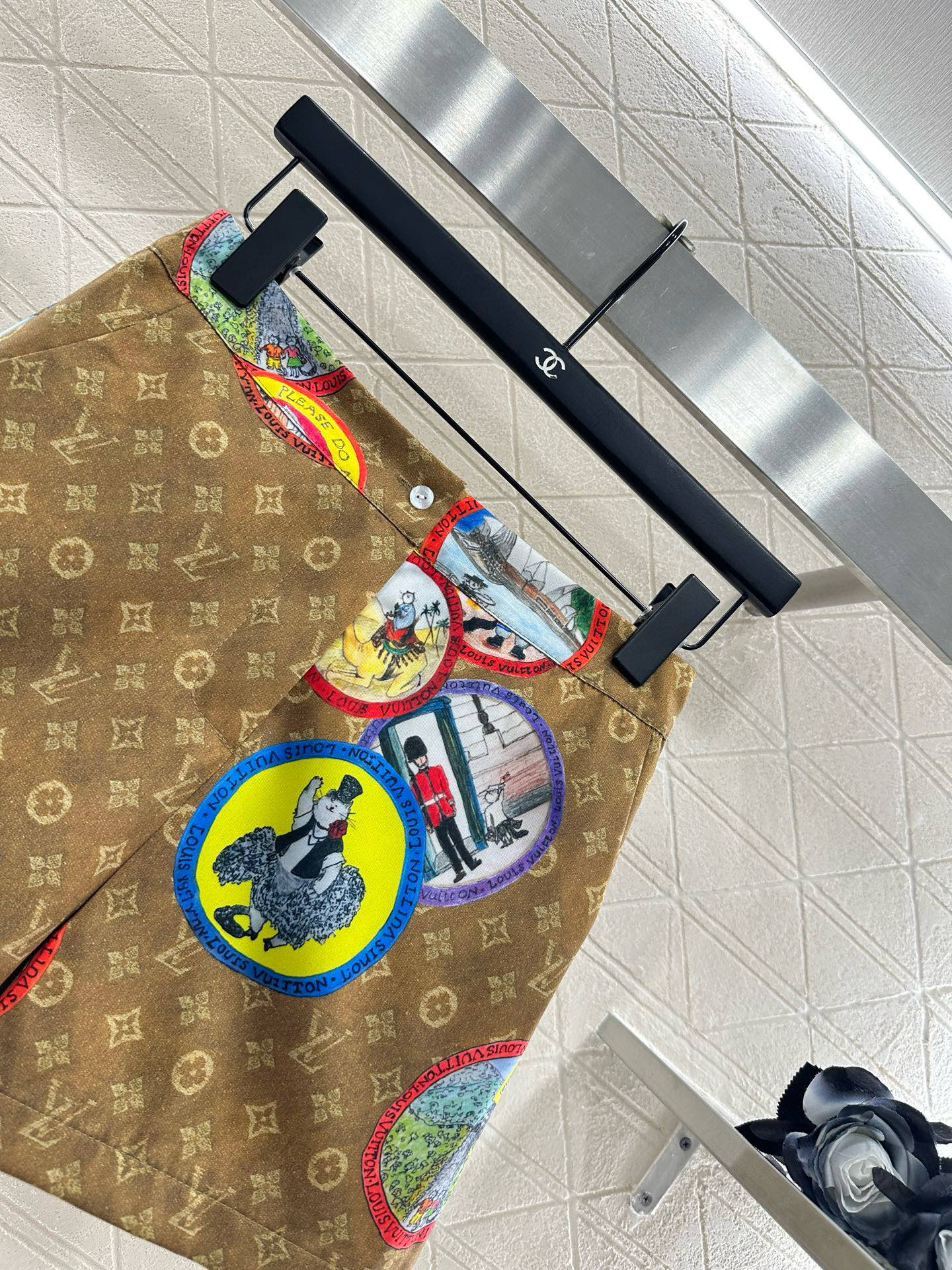 ♥Louis Vuitto*♥ 2025新品上架 活性满印睡衣短裤套装定制YB进口斜纹稠材质，亲肤舒适，