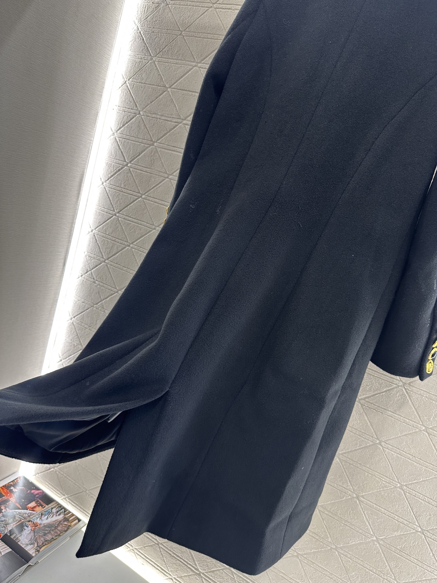 ♥Sch*♥2025新品上架 圆领长款大衣外套定制YB进口精仿羊毛材质，质感高级，品相十足，小立领圆领长