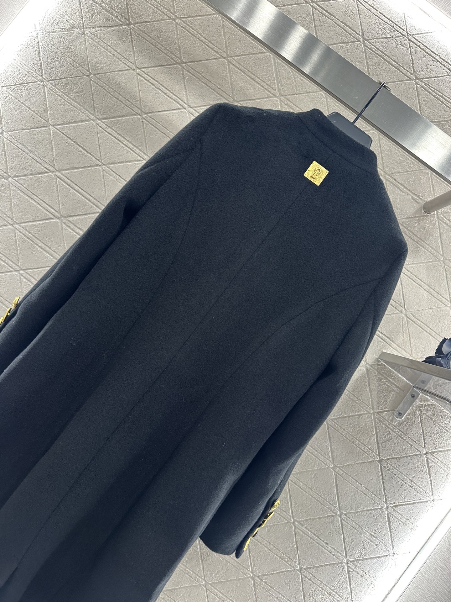 ♥Sch*♥2025新品上架 圆领长款大衣外套定制YB进口精仿羊毛材质，质感高级，品相十足，小立领圆领长