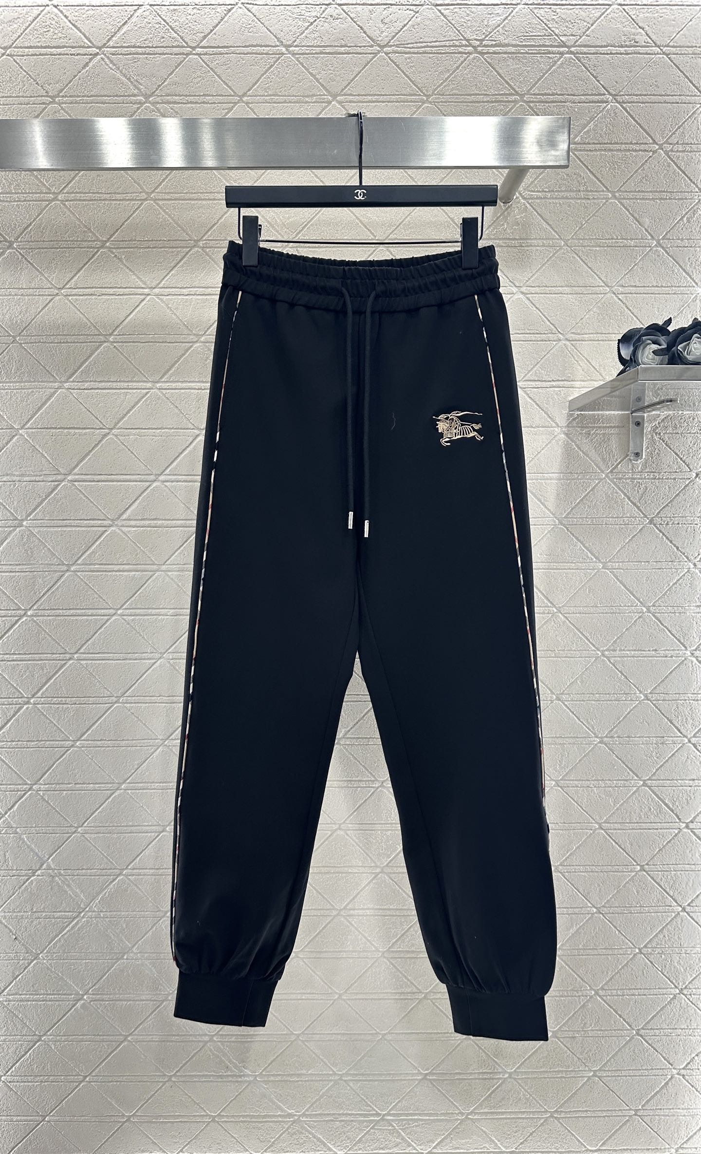 ♥BBR*♥2025新品上架连帽格纹拼接外套长裤套装定制YB进口人棉材质，柔软亲肤，舒适有型，连帽抽绳外