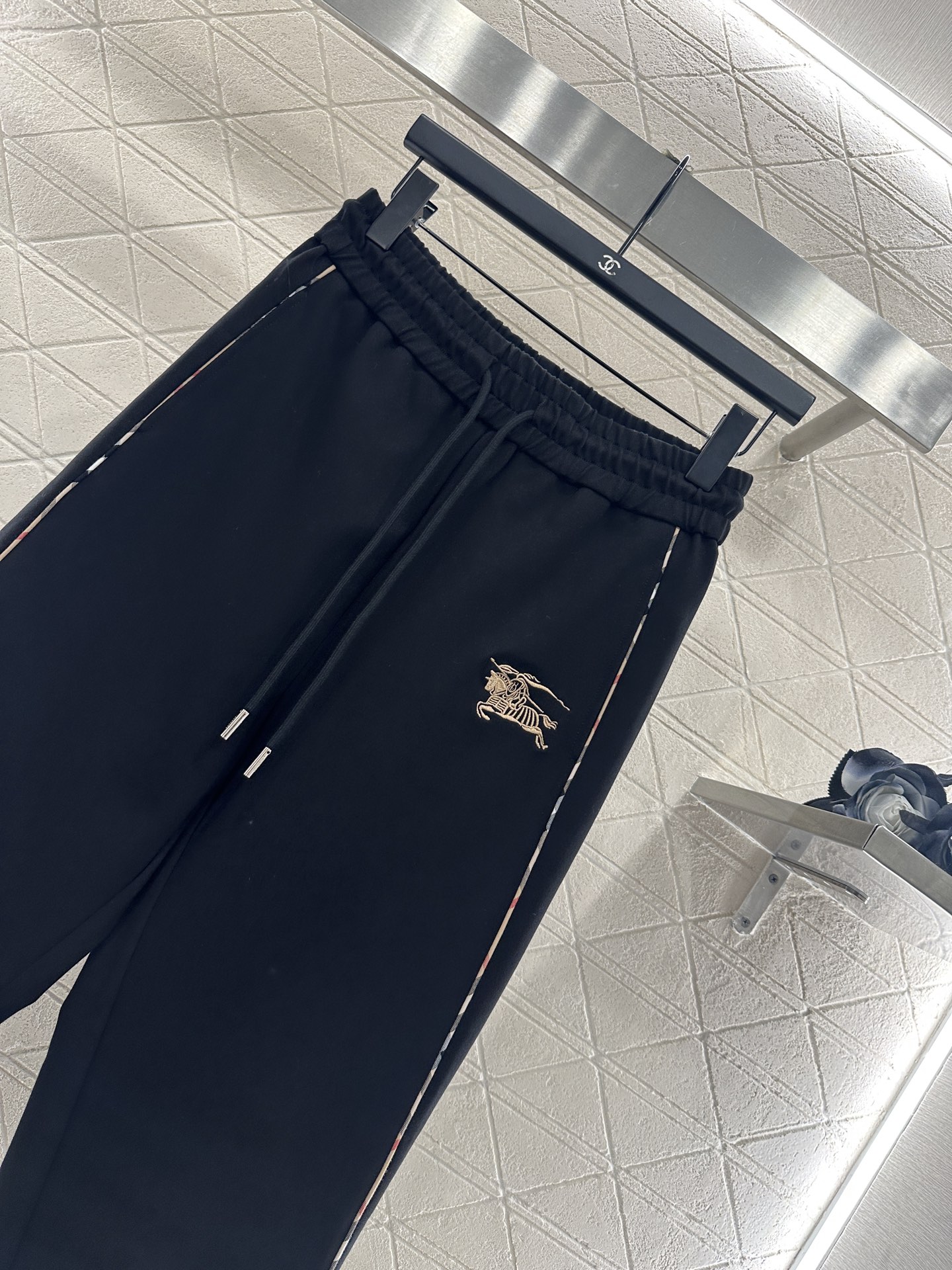 ♥BBR*♥2025新品上架连帽格纹拼接外套长裤套装定制YB进口人棉材质，柔软亲肤，舒适有型，连帽抽绳外