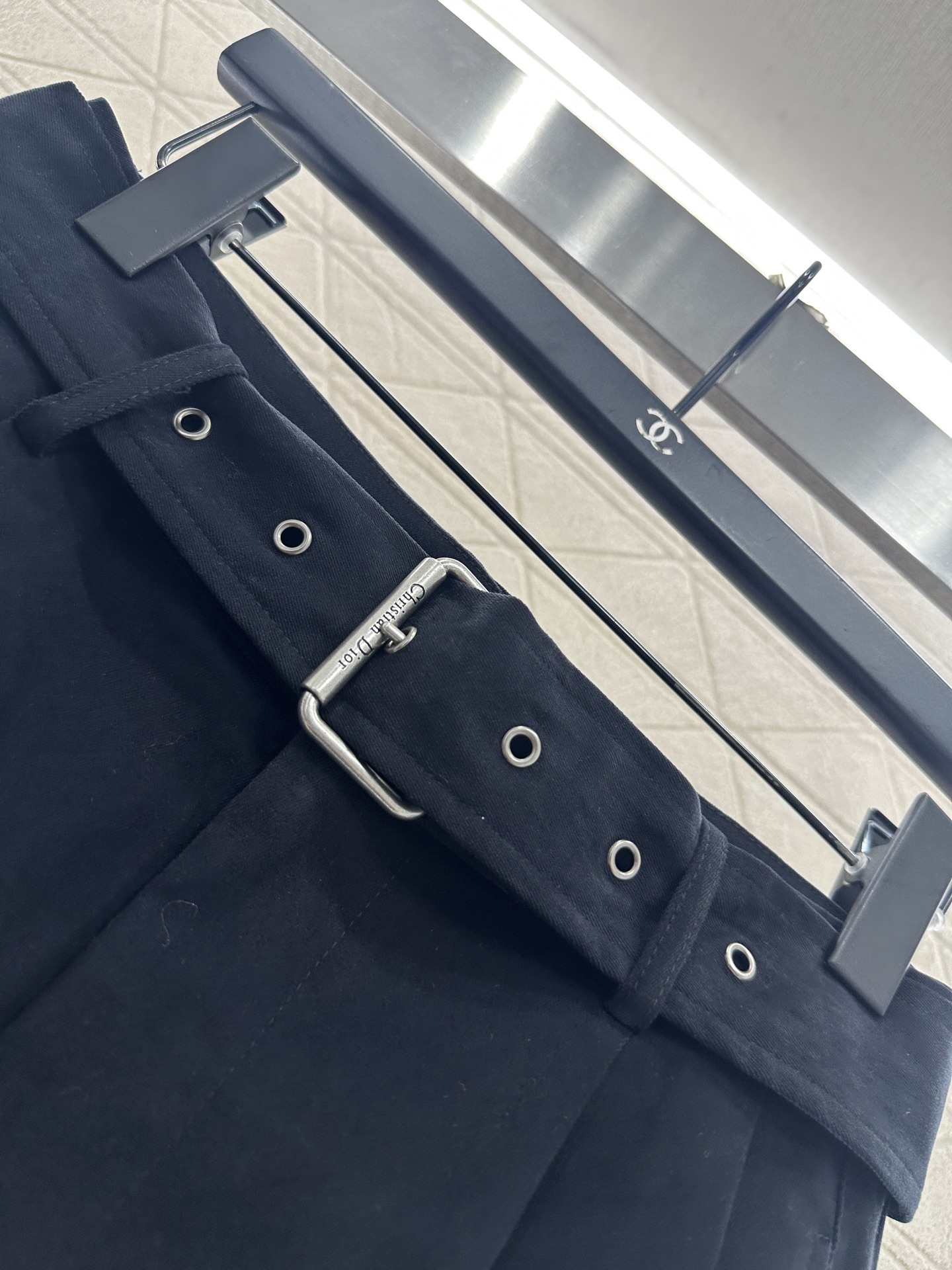 ♥Dio*♥2025新品上架 腰带阔腿长裤定制YB斜纹全棉材质，质感十足，纹理肌感更强，品相高级，腰带高