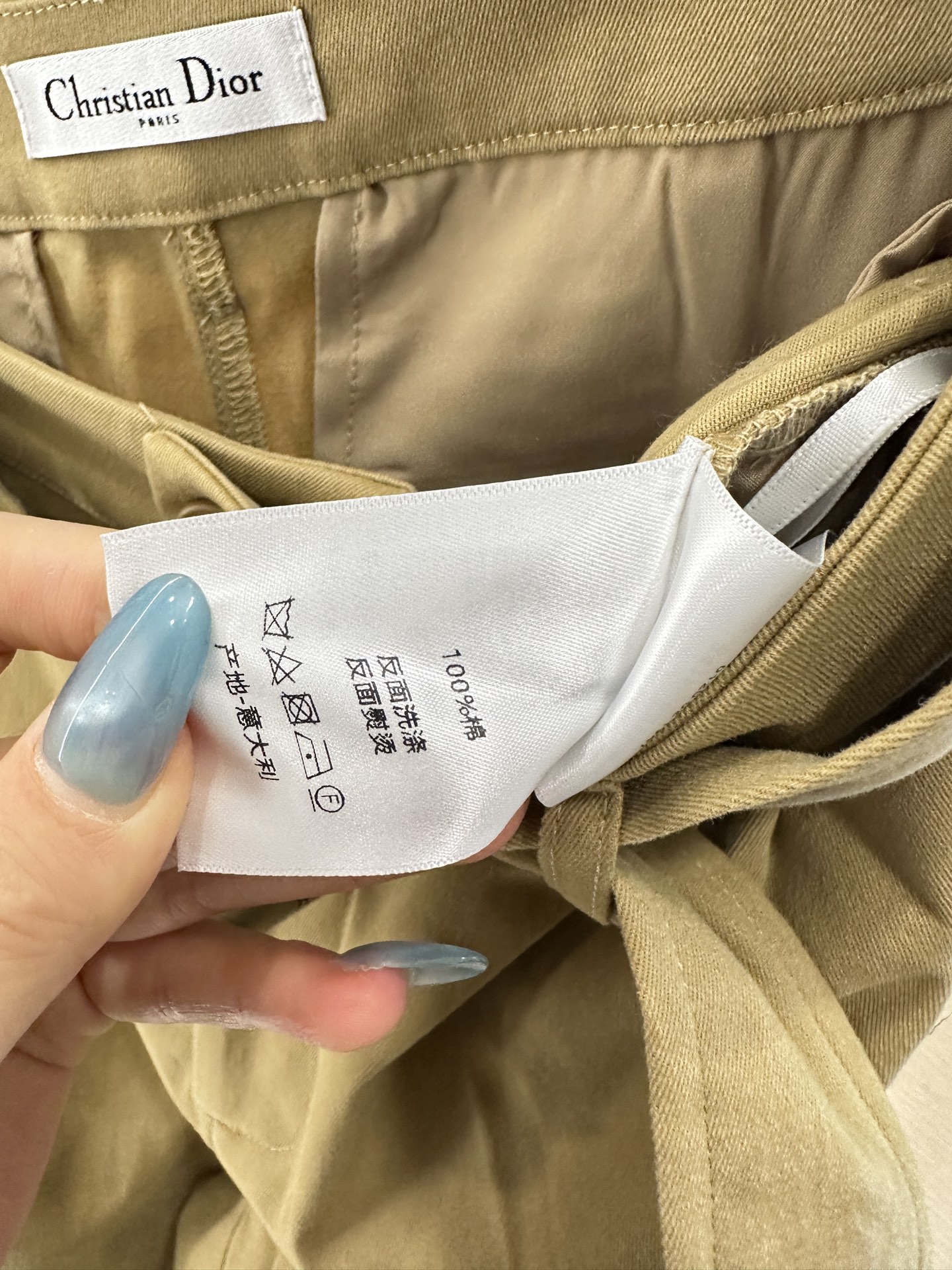 ♥Dio*♥2025新品上架 腰带阔腿长裤定制YB斜纹全棉材质，质感十足，纹理肌感更强，品相高级，腰带高