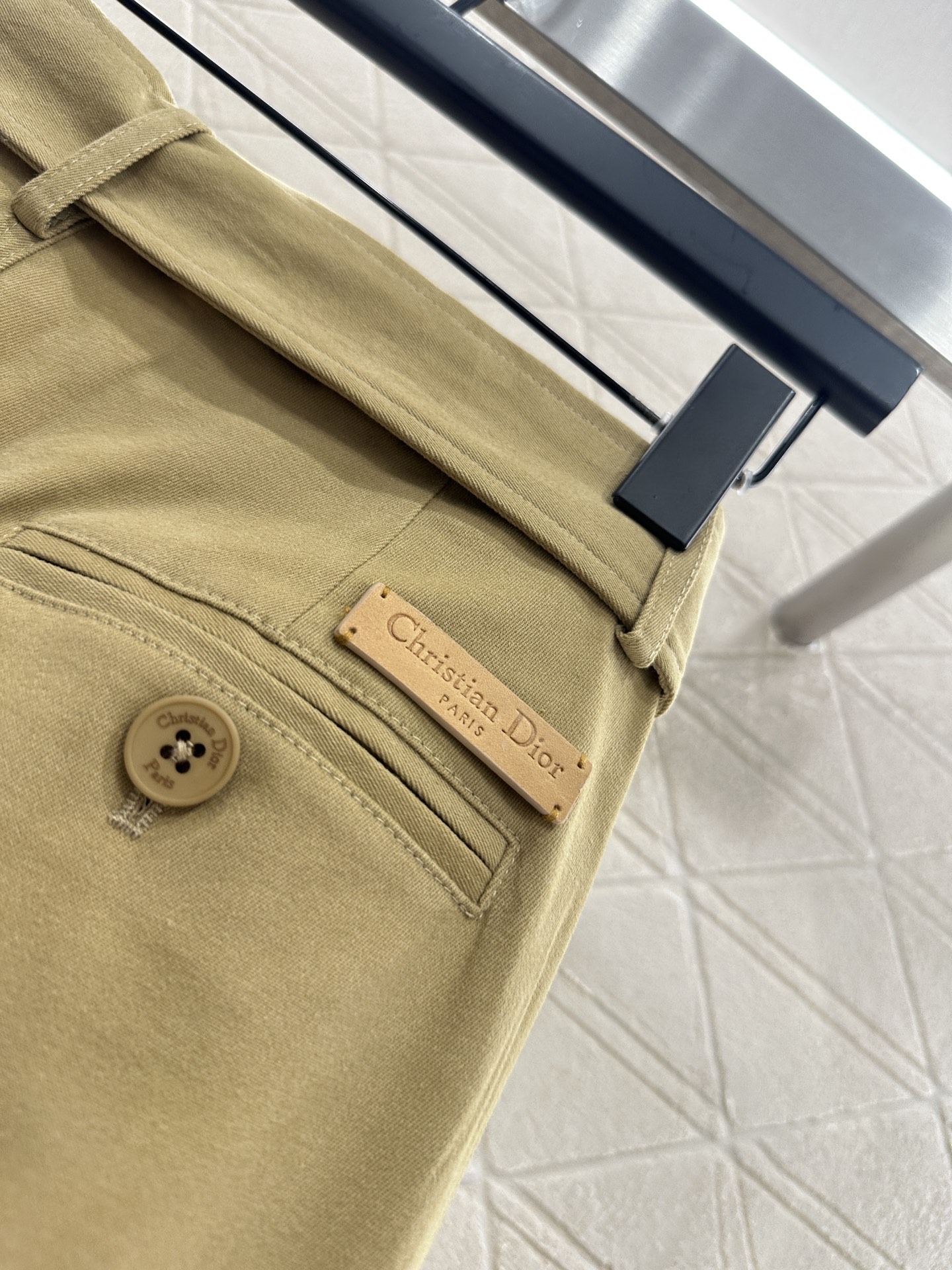 ♥Dio*♥2025新品上架 腰带阔腿长裤定制YB斜纹全棉材质，质感十足，纹理肌感更强，品相高级，腰带高