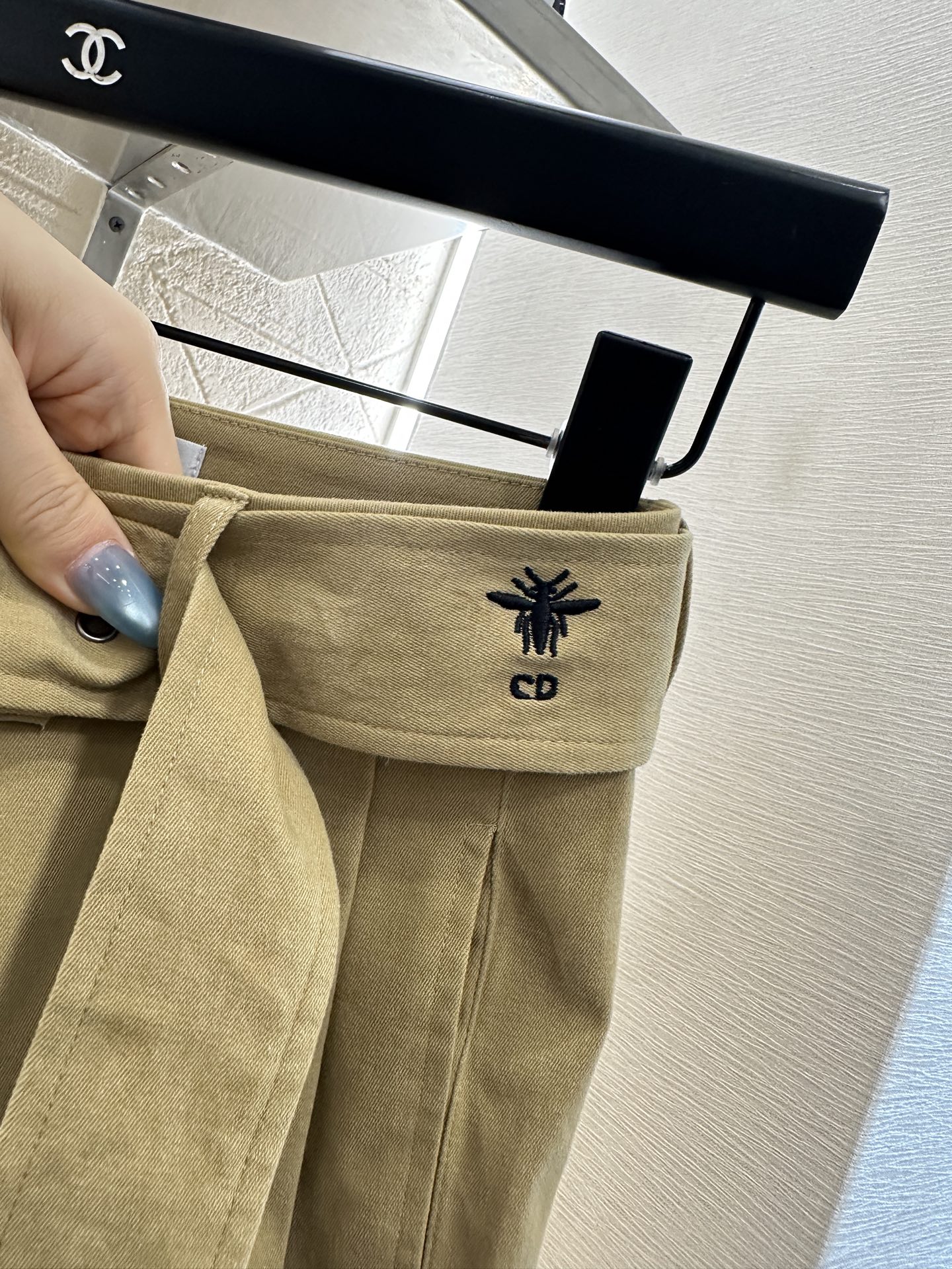 ♥Dio*♥2025新品上架 腰带阔腿长裤定制YB斜纹全棉材质，质感十足，纹理肌感更强，品相高级，腰带高