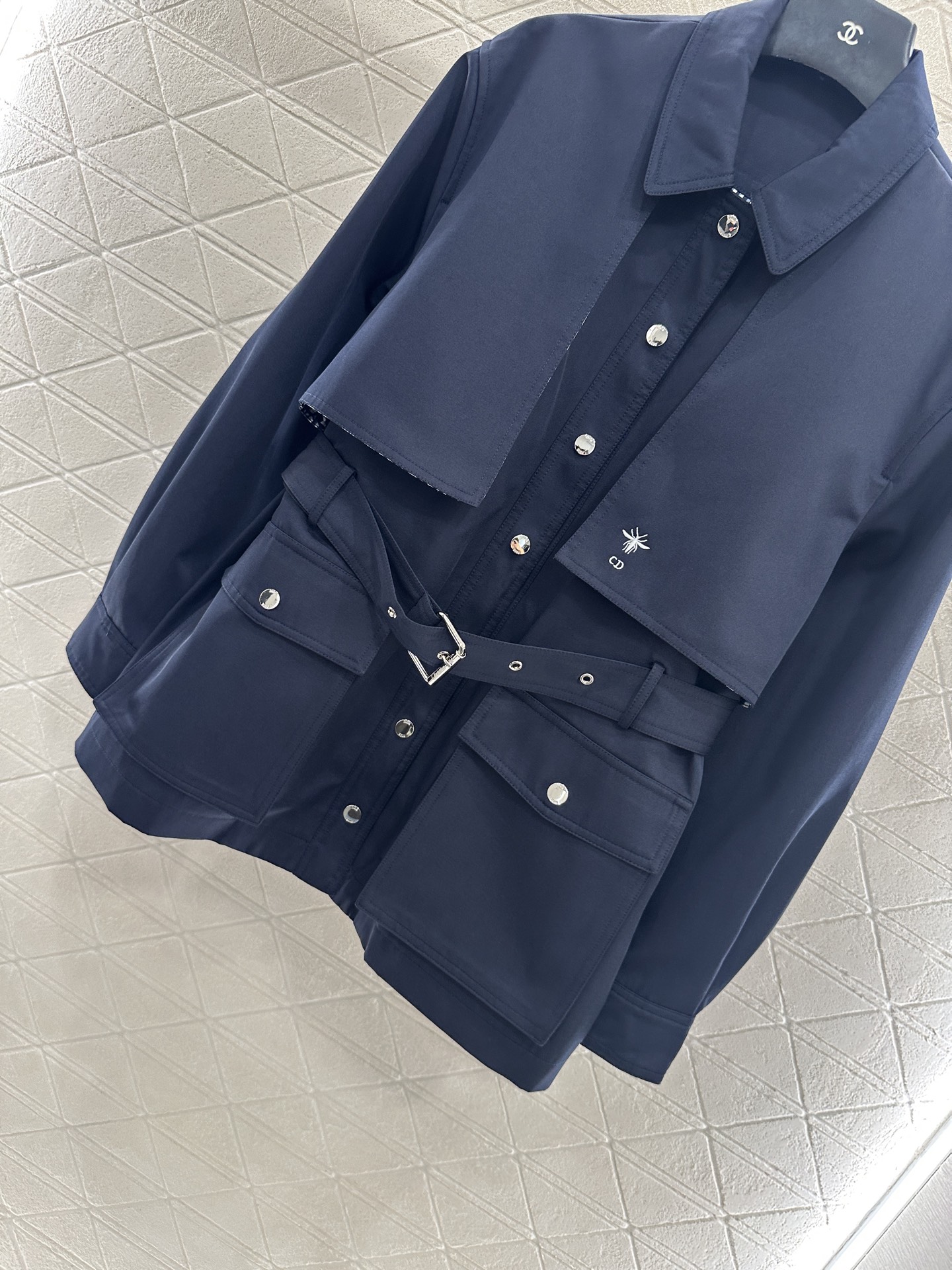 ♥Dio*♥2025新品上架 翻领腰带中长款风衣外套定制YB进口风衣材质，工艺处理，挺括有型，质感高级，