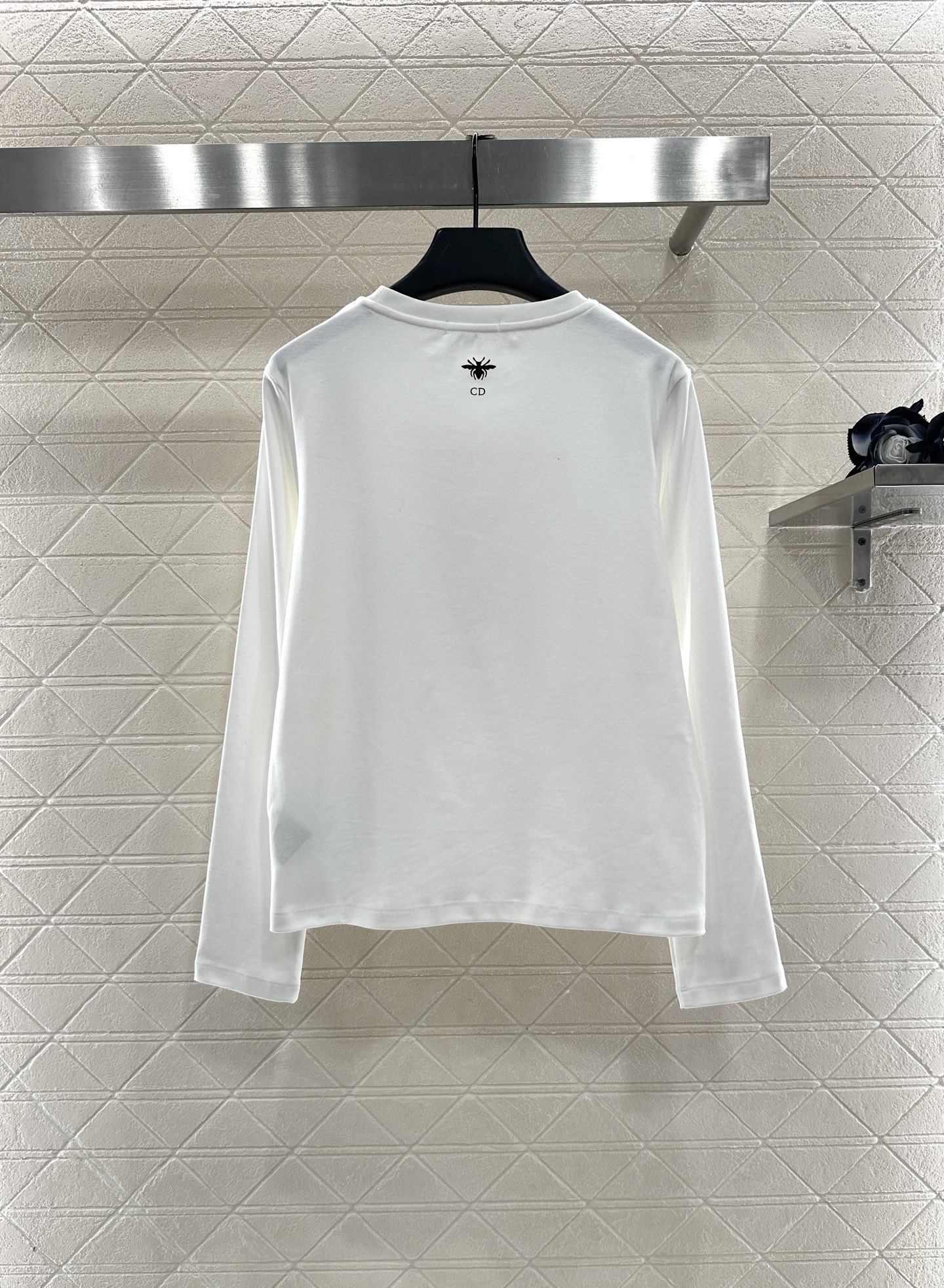 ♥Dio*♥2025新品上架 五角星钉珠水钻长袖上衣定制YB斜纹全棉材质，质感舒适，弹力好穿，圆领长袖上