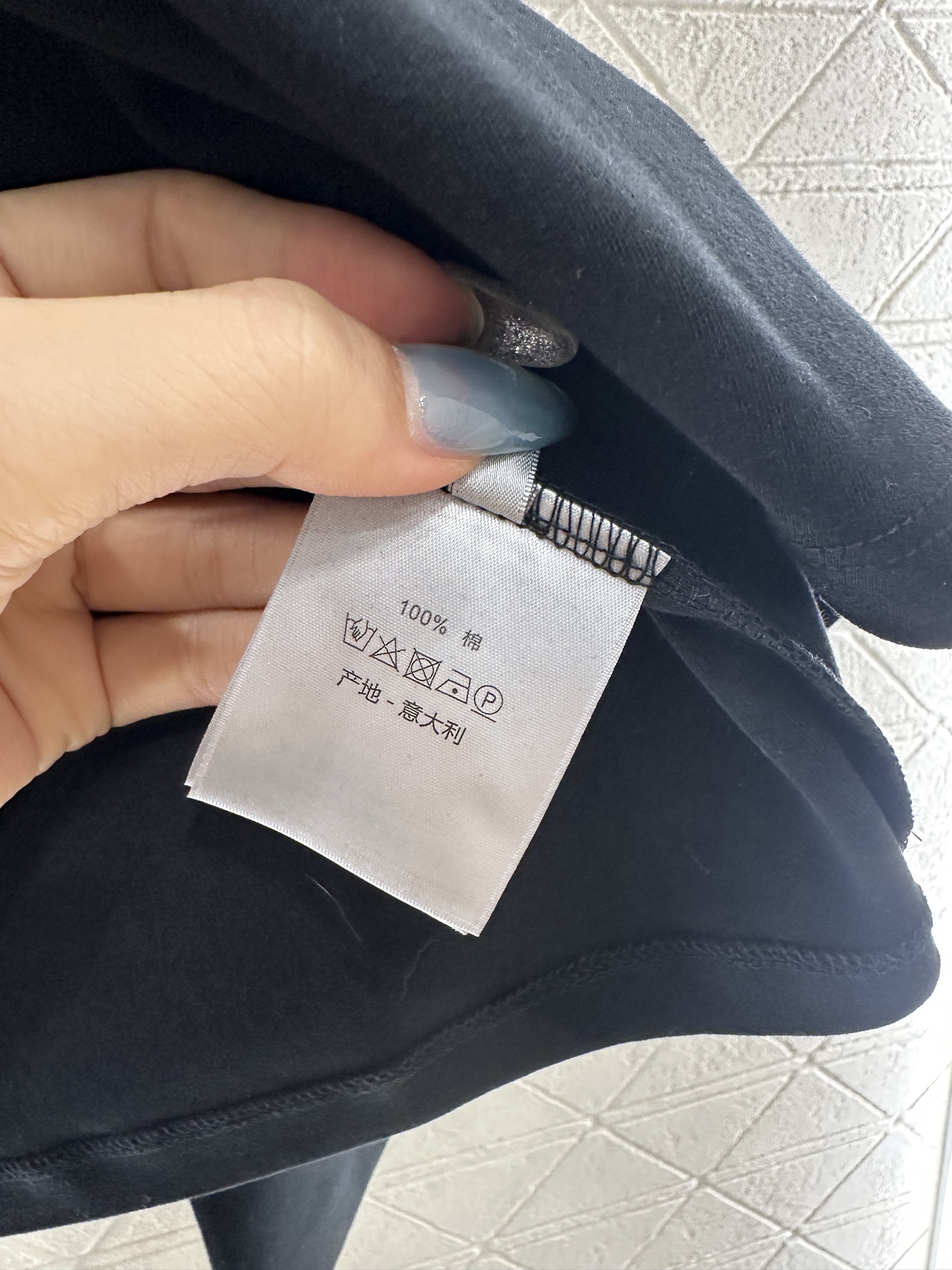 ♥Dio*♥2025新品上架 五角星钉珠水钻长袖上衣定制YB斜纹全棉材质，质感舒适，弹力好穿，圆领长袖上