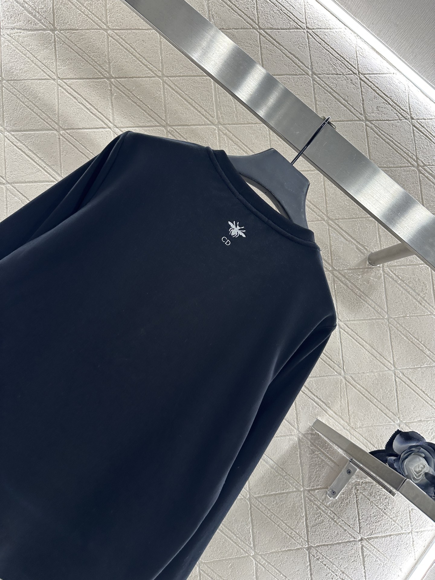 ♥Dio*♥2025新品上架 五角星钉珠水钻长袖上衣定制YB斜纹全棉材质，质感舒适，弹力好穿，圆领长袖上