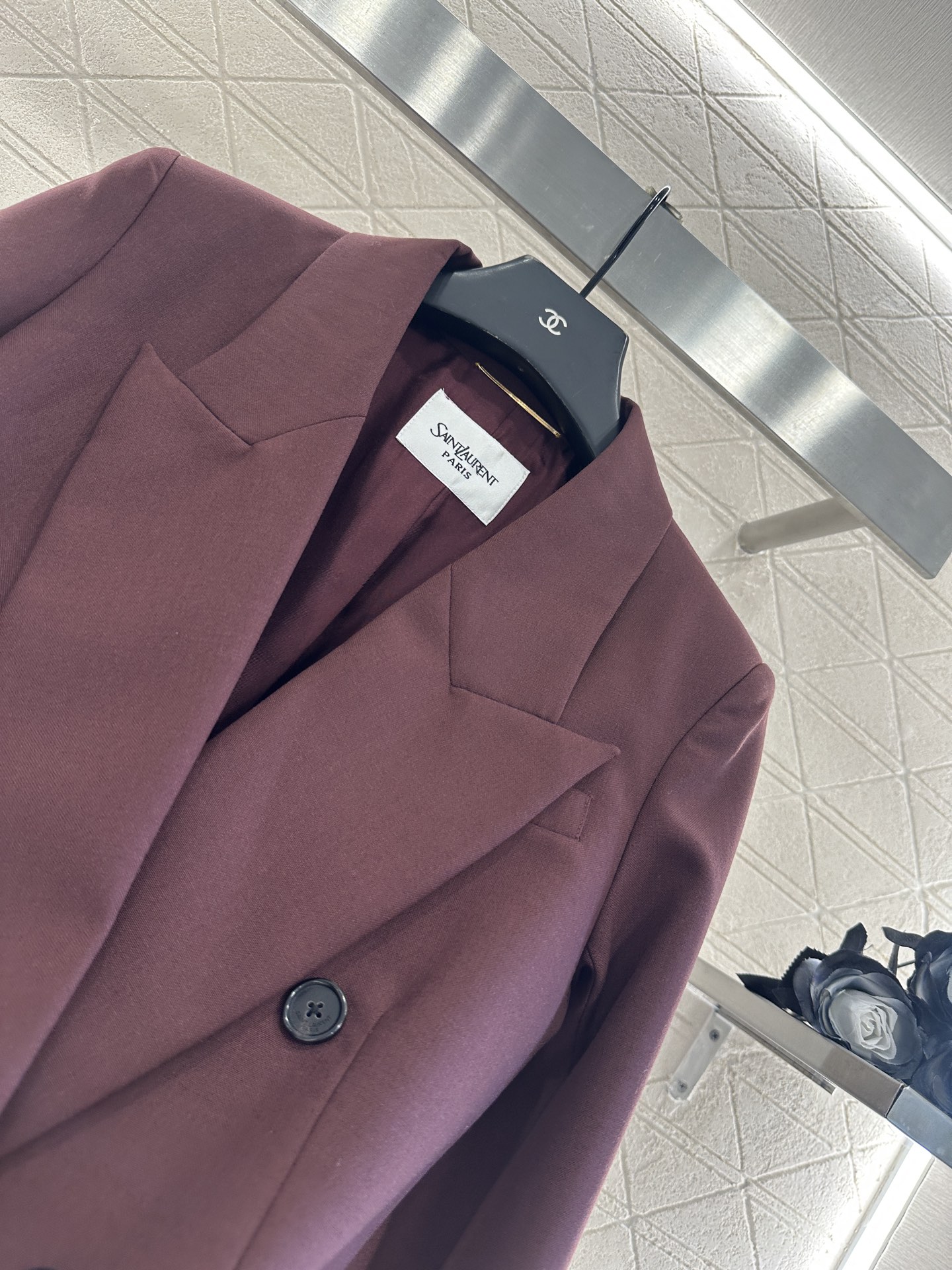 ♥Sanit lauren*♥2025新品上架 正肩双排扣翻领西装定制YB进口百分百丝毛材质，质感光泽高