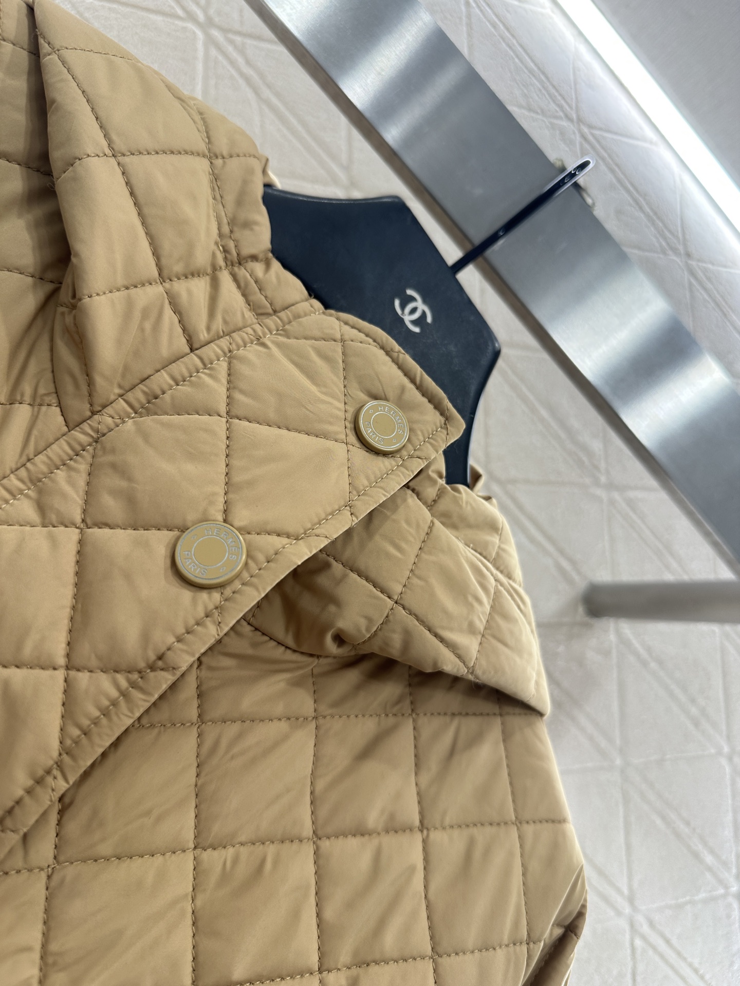 ♥Herme*♥2025新品上架 菱格连帽羽绒棉服定制YB进口防风防水尼龙材质，其工艺还原，升级材质，提