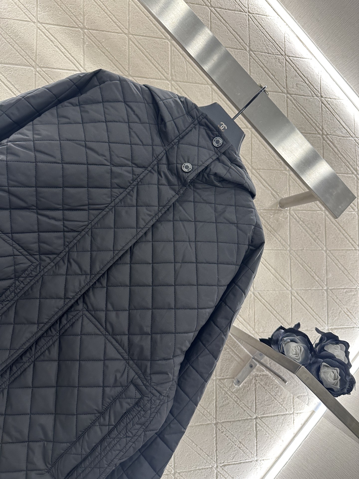 ♥Herme*♥2025新品上架 菱格连帽羽绒棉服定制YB进口防风防水尼龙材质，其工艺还原，升级材质，提