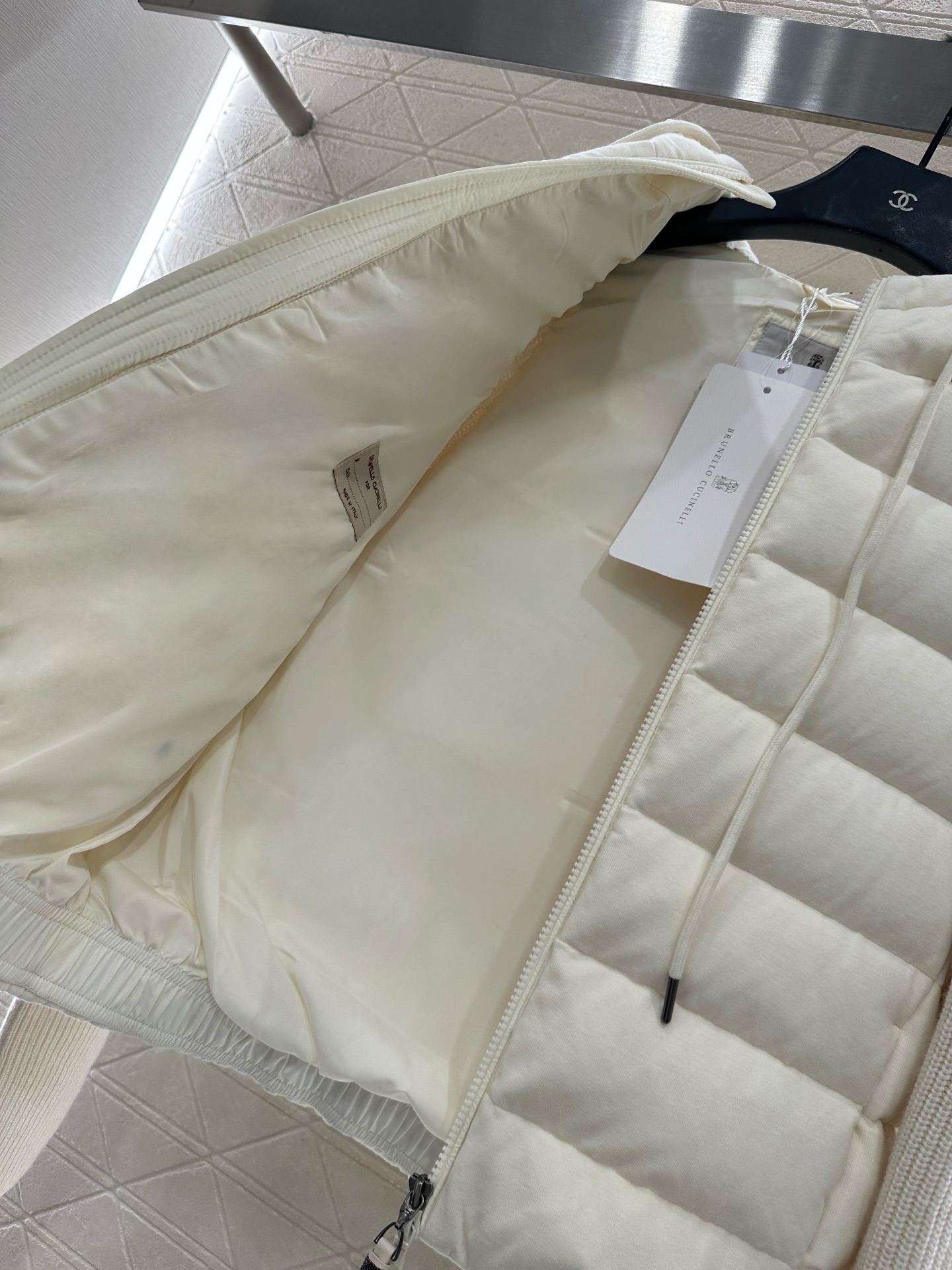 ♥BC*♥2025新品上架 连帽拼接拉链羽绒服定制YB精梳棉➕羊毛材质 其工艺还原，升级材质，带有毛绒纹