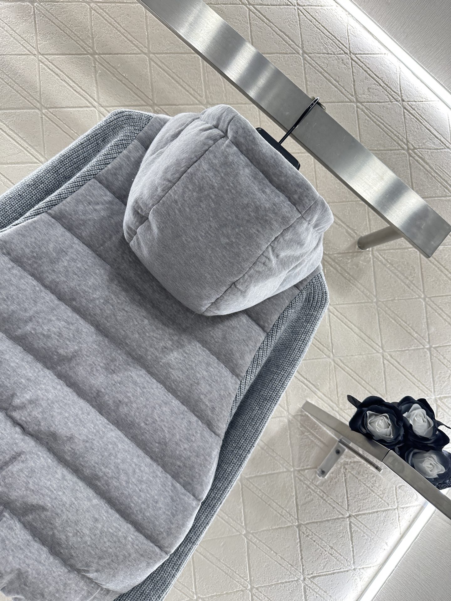 ♥BC*♥2025新品上架 连帽拼接拉链羽绒服定制YB精梳棉➕羊毛材质 其工艺还原，升级材质，带有毛绒纹