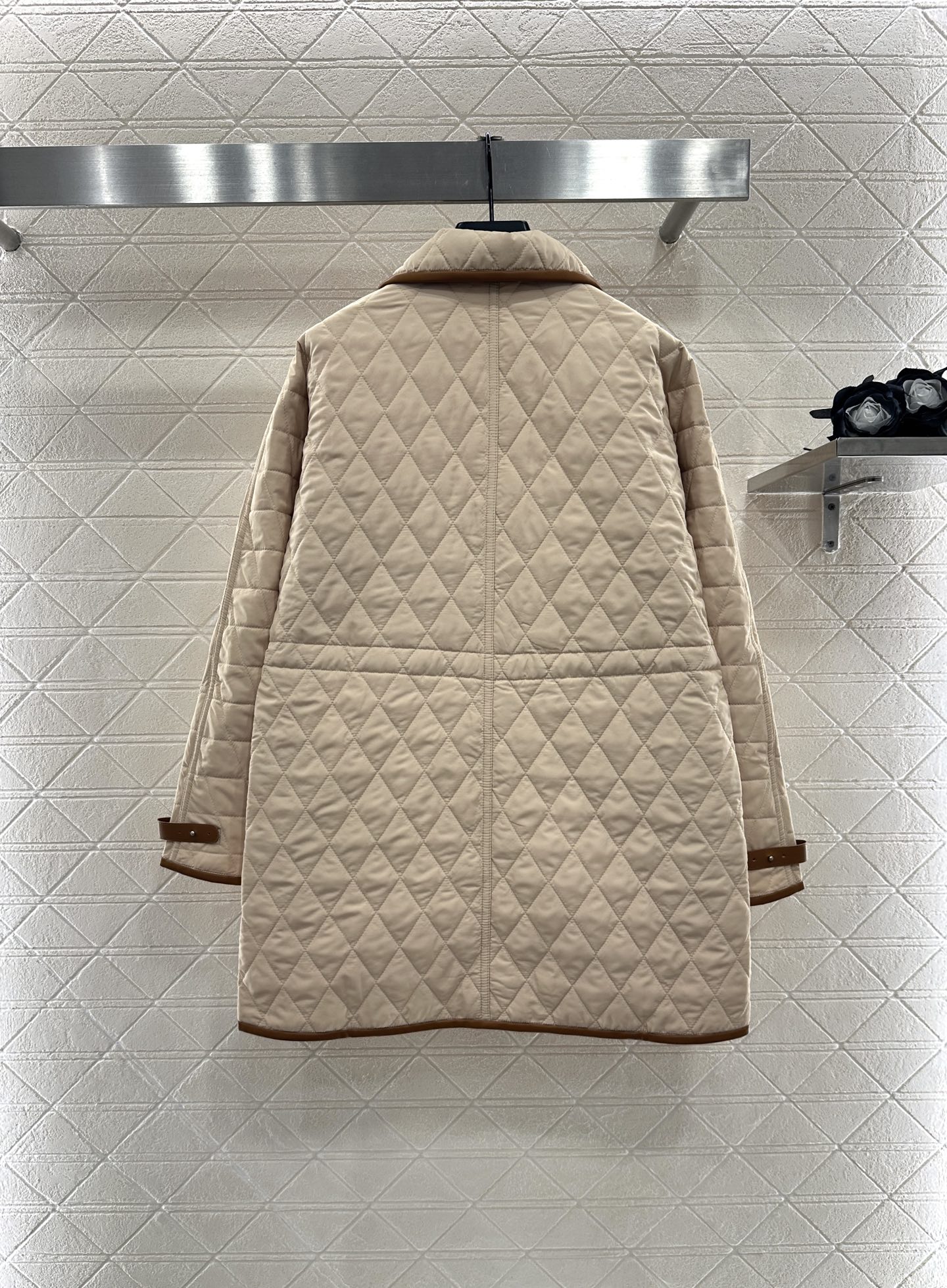 Elegant Quilted Coat with Cord Waist, Designer Inspired, Perfect for Fall 2 i1759069549592 8805 0 1