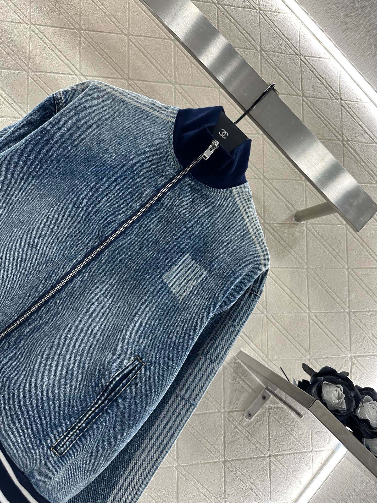 ♥Dio*♥2025新品上架棒球牛仔外套织带长裤套装定制YB斜纹全棉牛仔材质，水洗做旧复古蓝，棒球款式牛