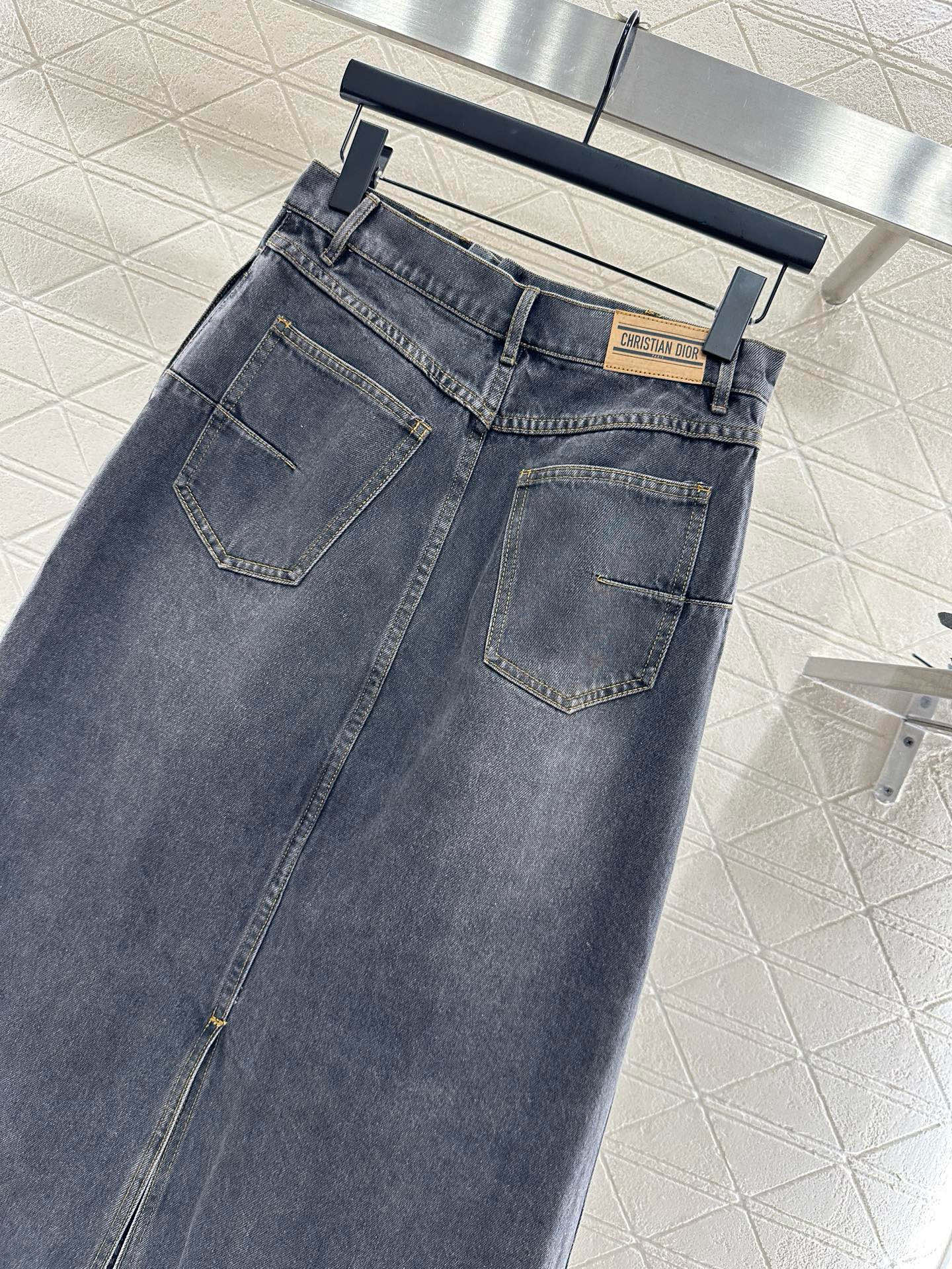 ♥Dio*♥2025新品上架毛绒翻领牛仔外套半裙套装定制YB斜纹全棉牛仔材质，水洗做旧复古蓝➕碳灰黑色可