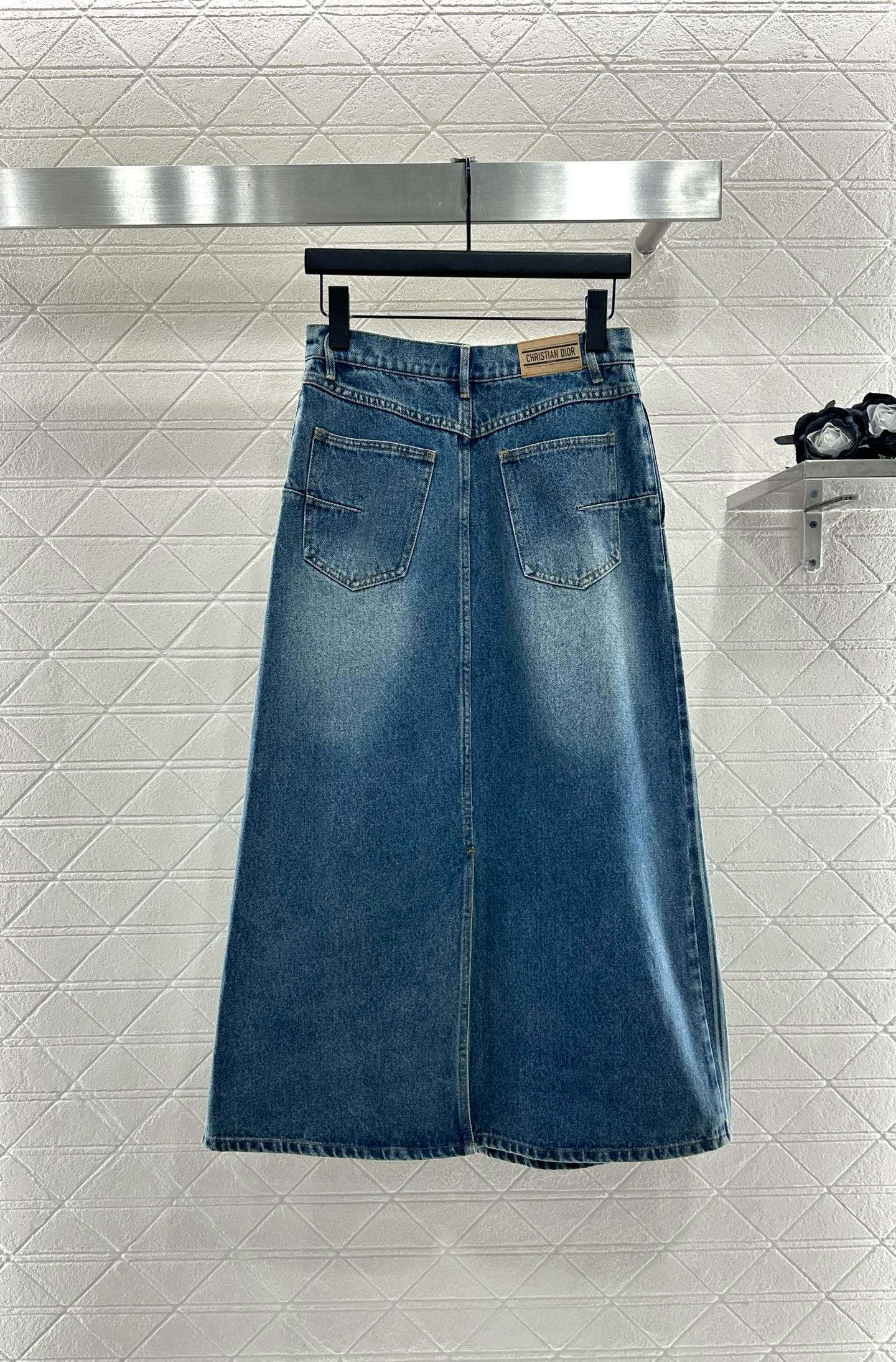 ♥Dio*♥2025新品上架毛绒翻领牛仔外套半裙套装定制YB斜纹全棉牛仔材质，水洗做旧复古蓝➕碳灰黑色可