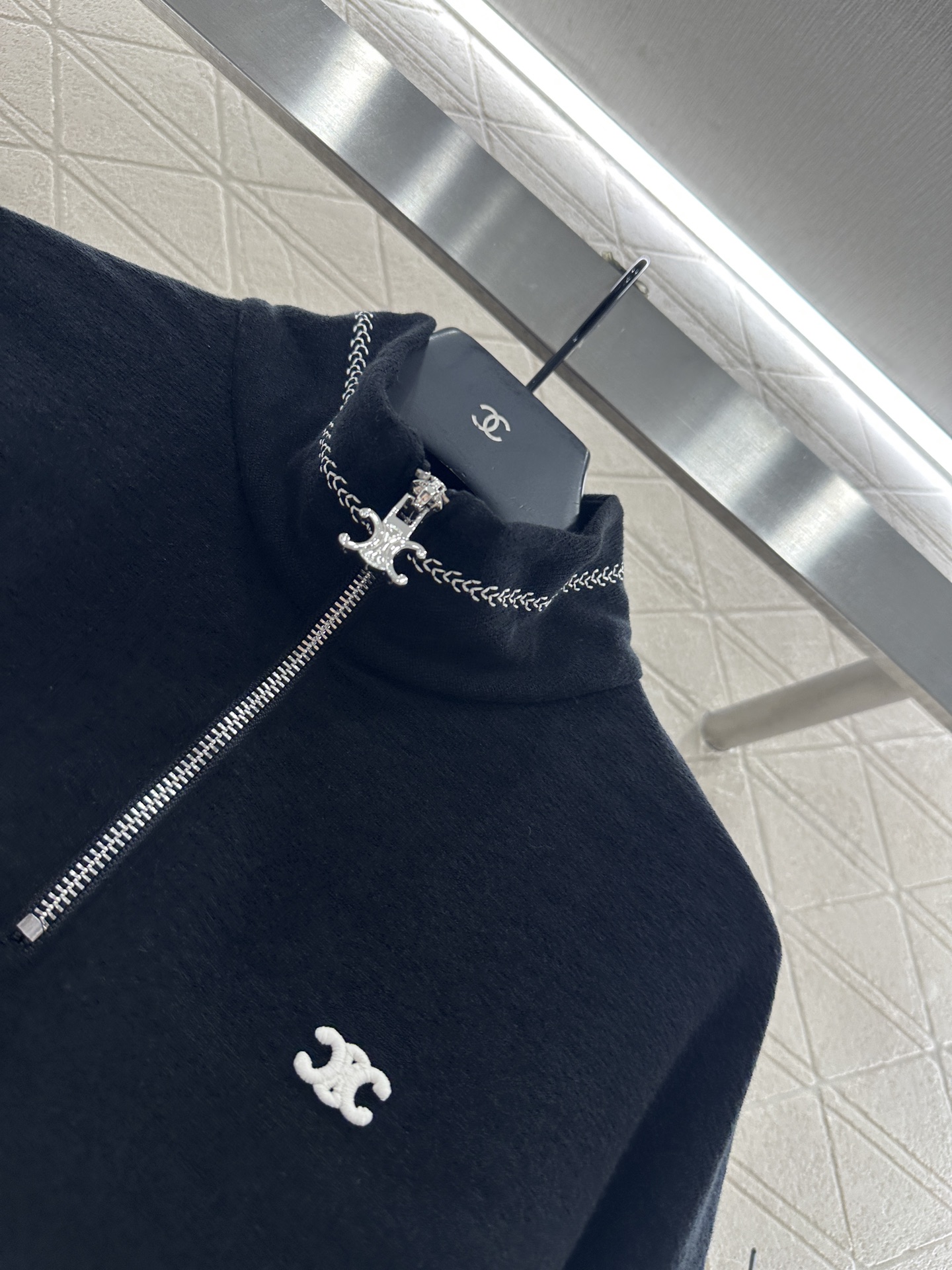 ♥Celin*♥2025新品上架半开襟翻领套头卫衣长裤套装定制YB斜纹全棉材质，舒适透气，挺括有型，高立