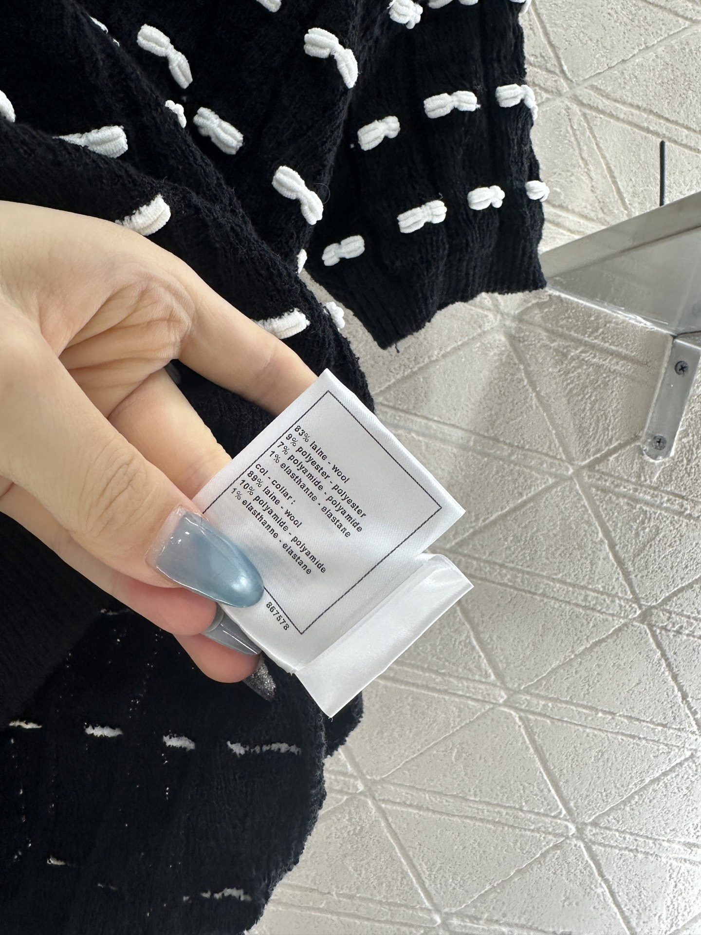 ♥Chane*♥2025新品上架 蝴蝶结针织短袖定制YB羊毛纱线织造，质感高级舒适，套头针织短袖剪裁，通