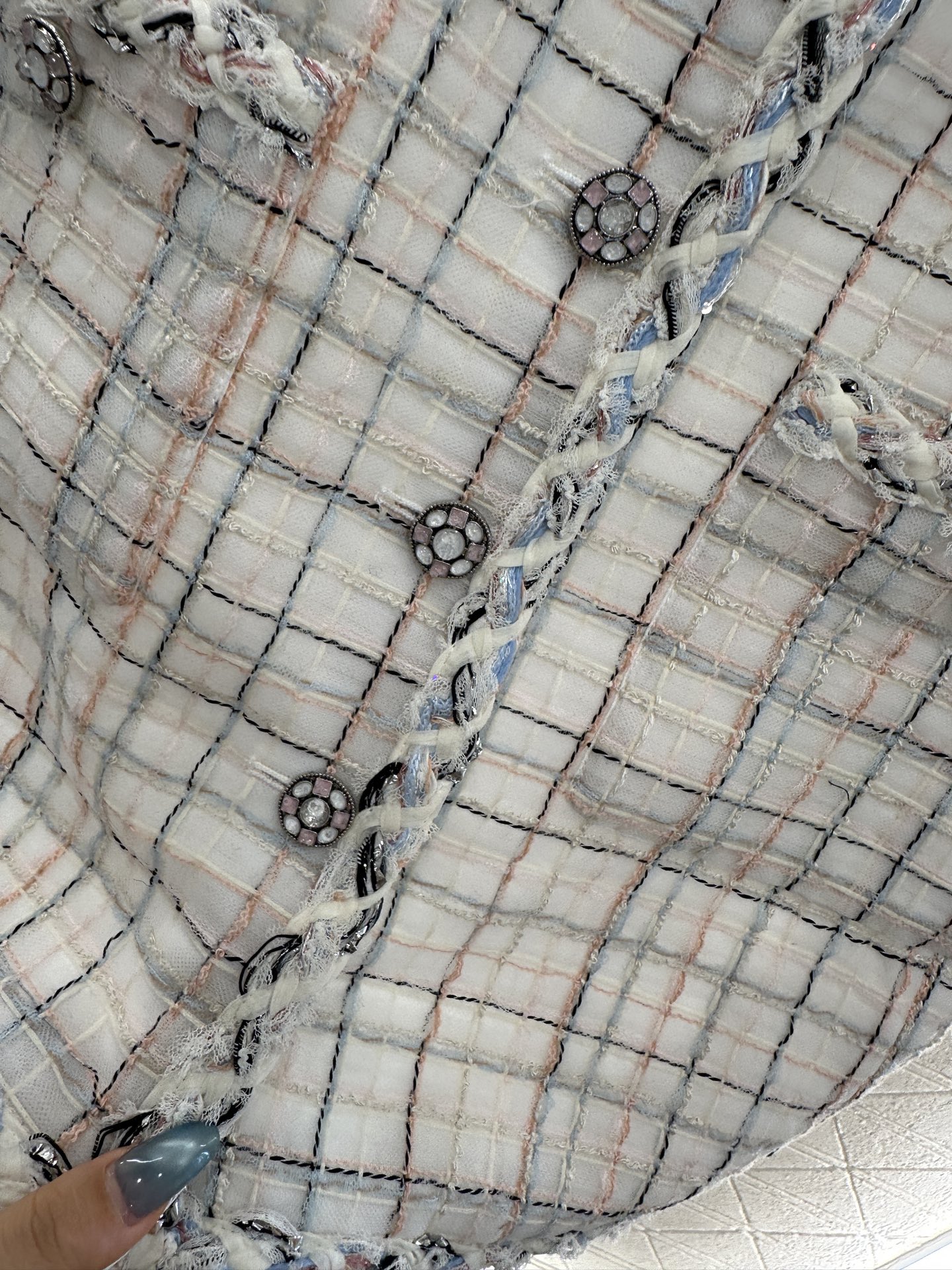 ♥Chane*♥2025新品上架 编织洋装捆边马甲裙定制YB进口粗纺羊毛呢材质，肌理明显，毛料肉眼可见，