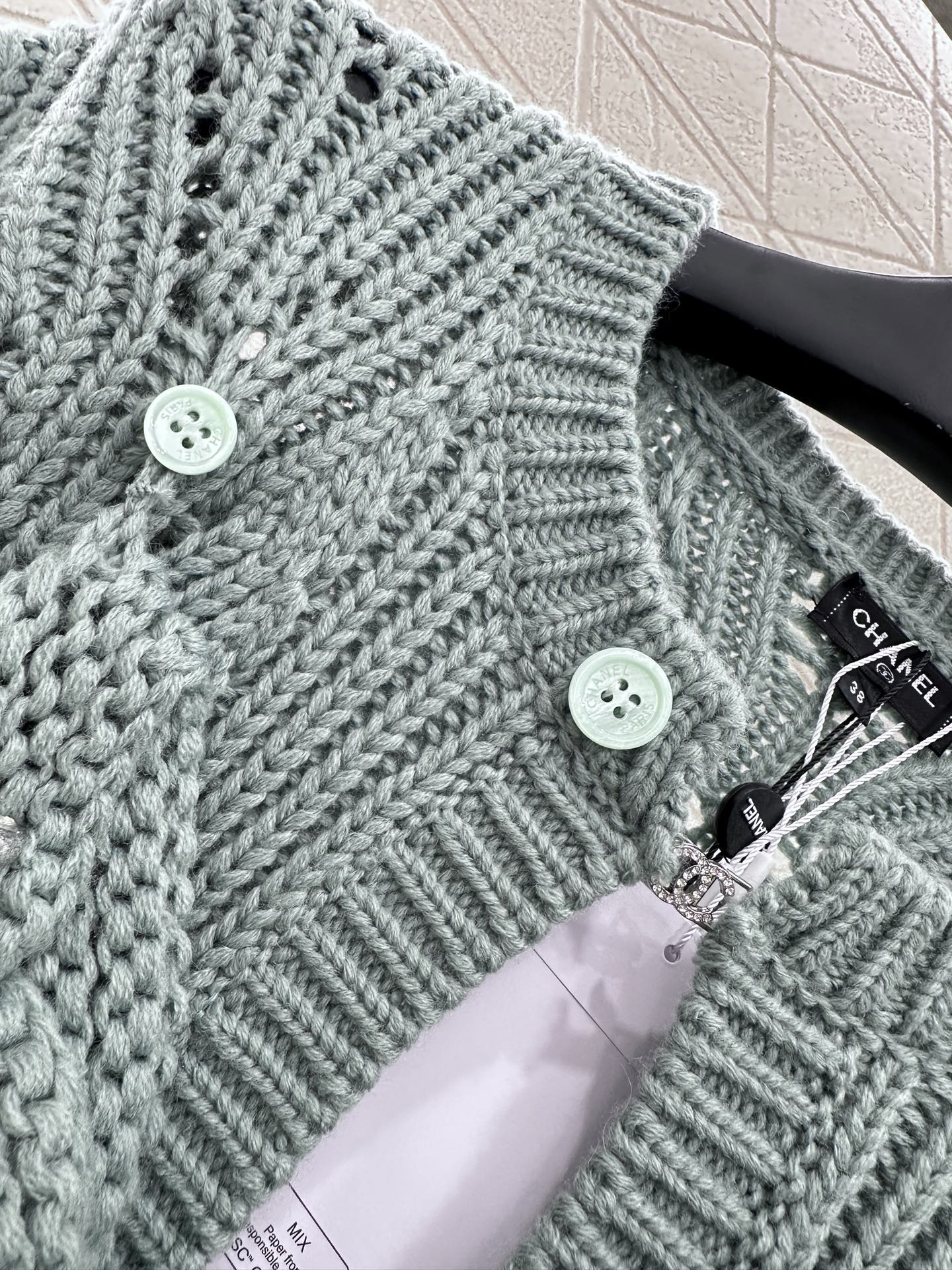 ♥Chane*♥2025新品上架 蝴蝶结镂空针织裙定制YB羊毛纱线织造，穿搭舒适，柔软细腻，针织连衣裙剪